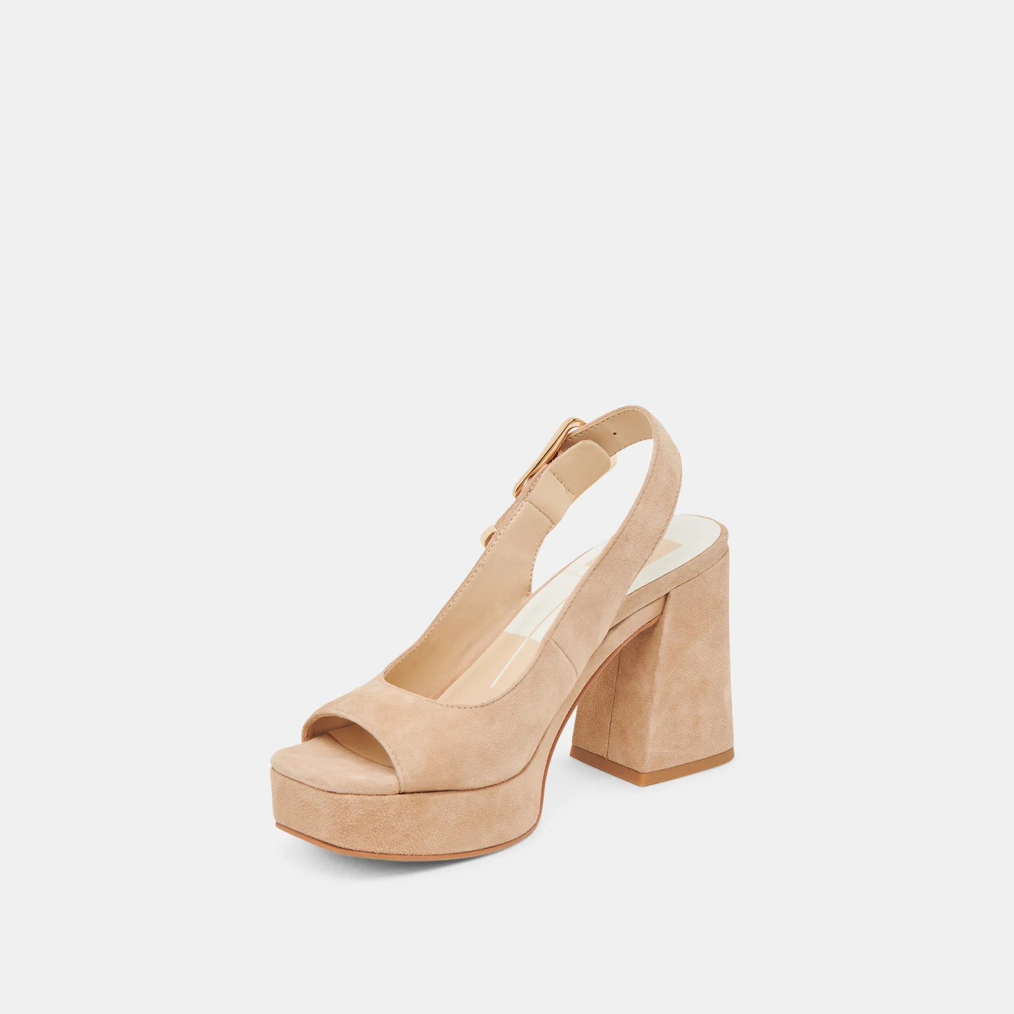 Customizable Fit FLORES HEELS BAMBOO SUEDE