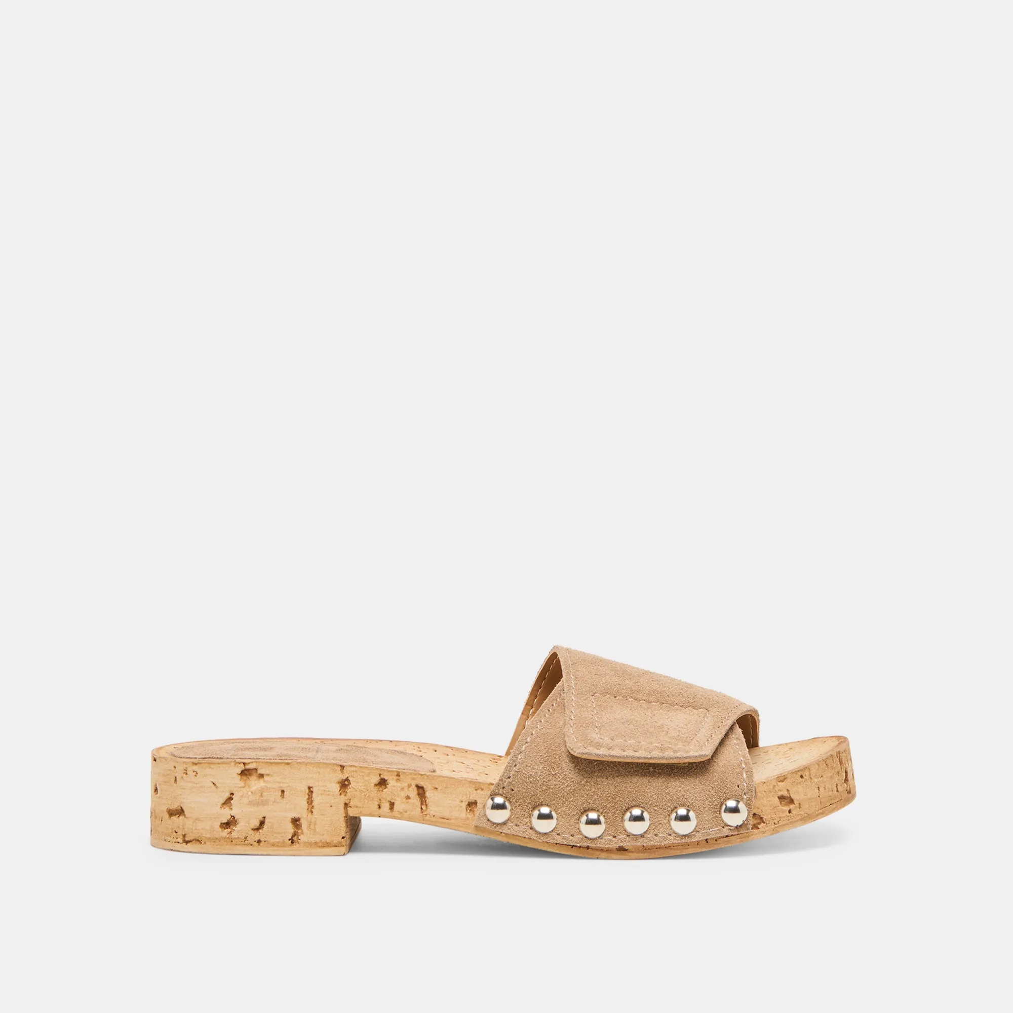 SANDY SANDALS TAUPE SUEDE Summer Heels for Women