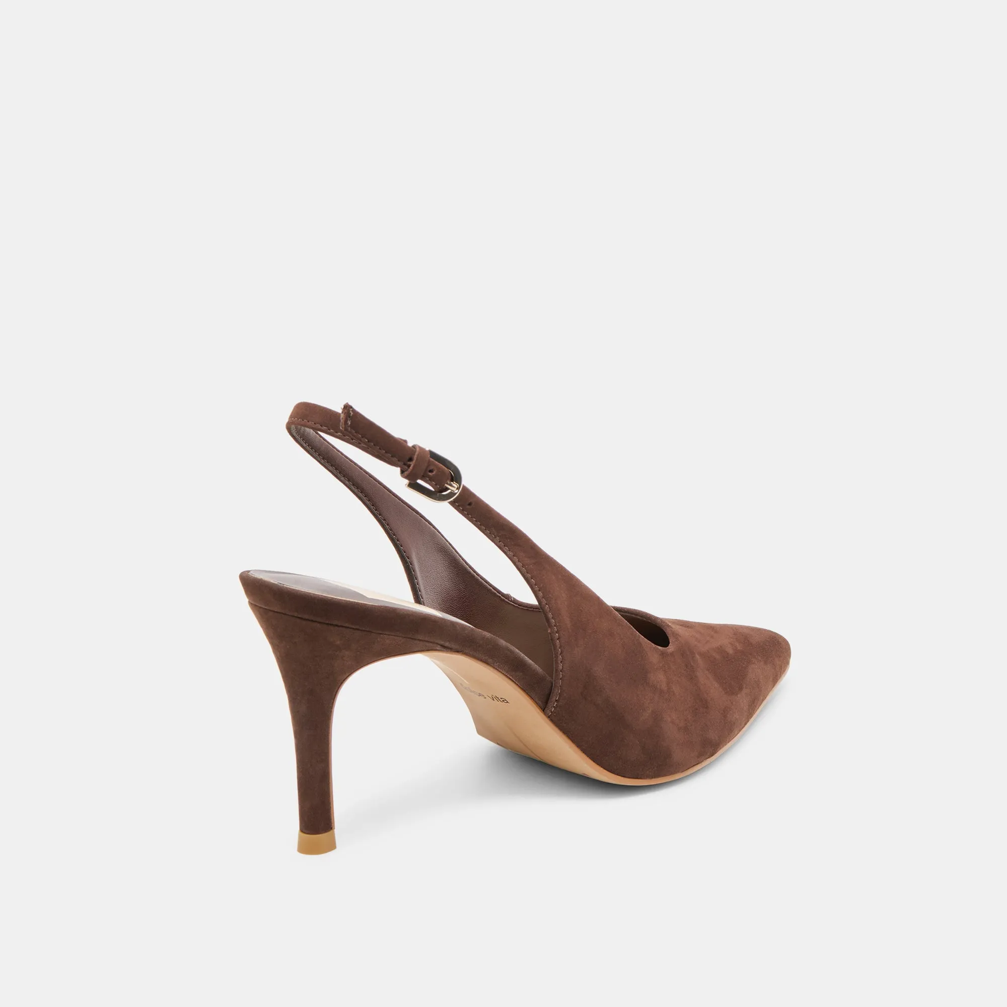 ELASI HEELS DK BROWN NUBUCK Elegant Platform Sandals Retro Platform Heels