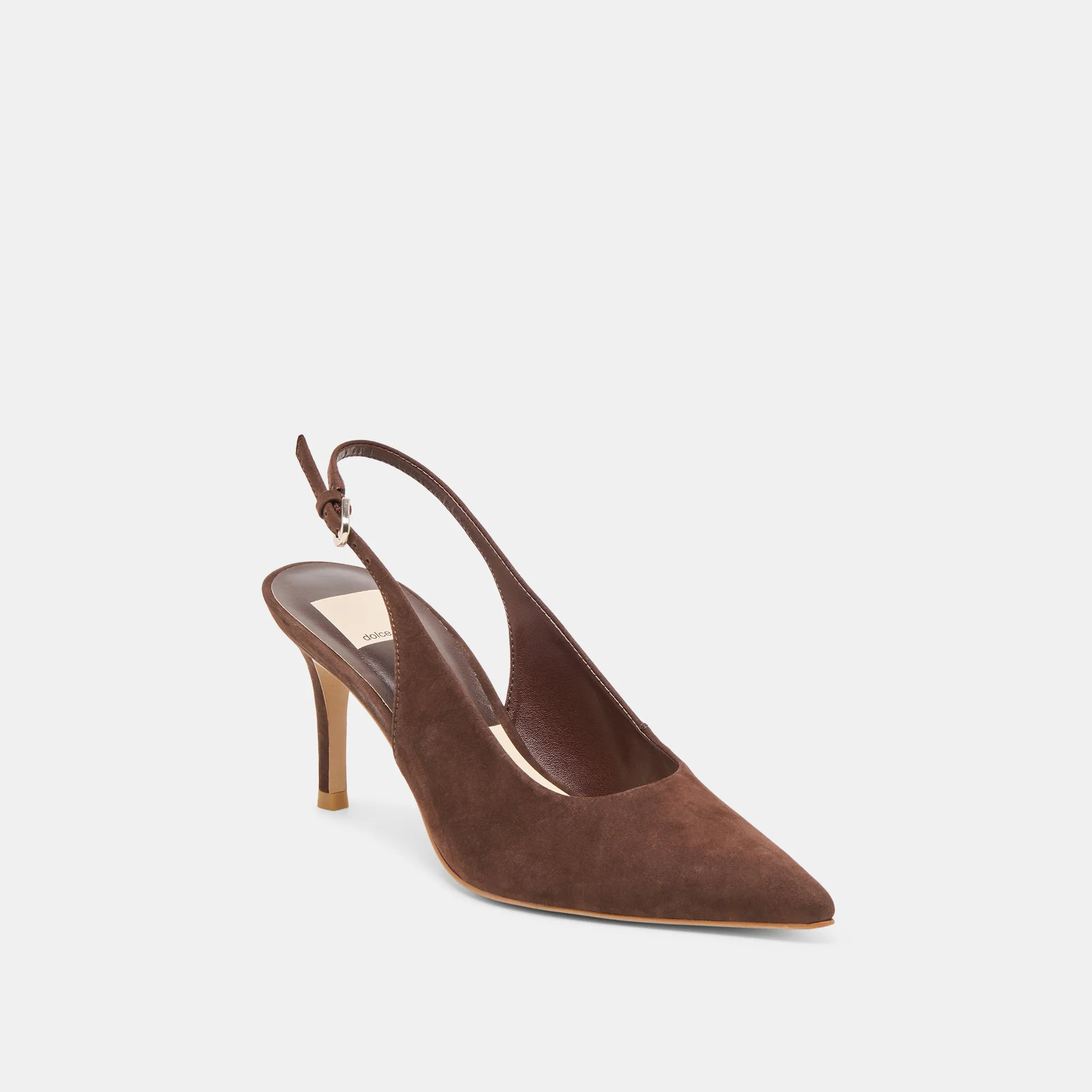 Glam Heeled Sandals ELASI HEELS DK BROWN NUBUCK