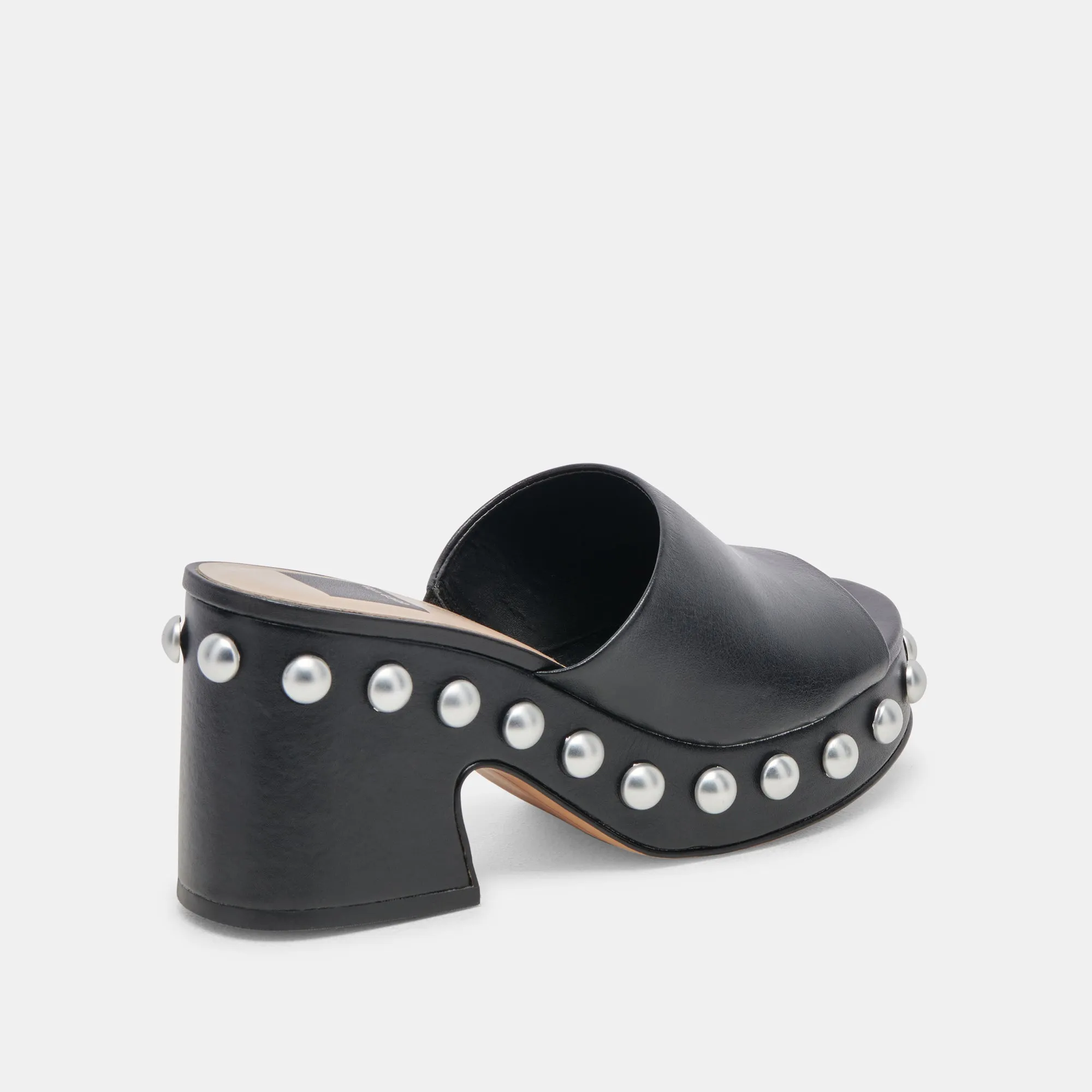Summer Sandals GLORI HEELS BLACK LEATHER