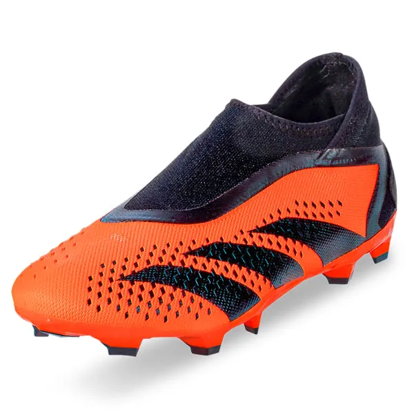 adidas Predator Accuracy.3 Laceless Firm Ground Soccer Cleats (Tea Solar Orange/Black) Mesh Tongue Light stability