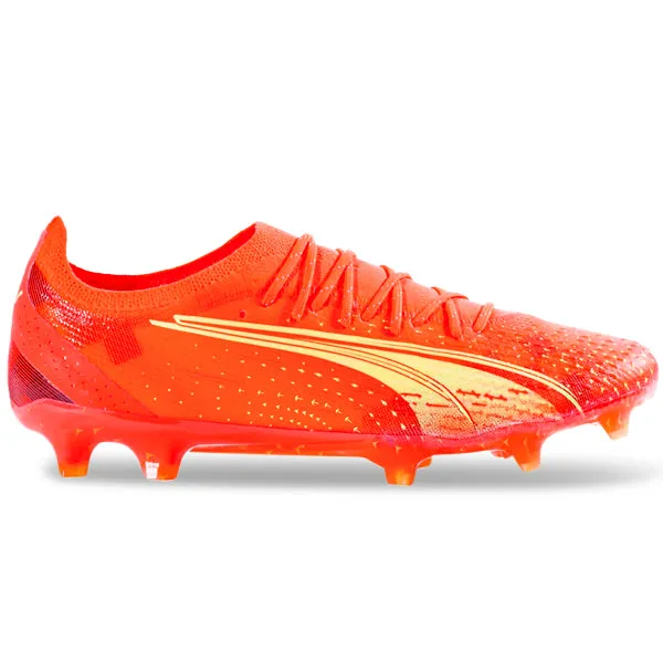 Field Ready Stable Build Puma Ultra Ultimate FG/AG Soccer Cleats (Coral/Fizzy Light/Black)