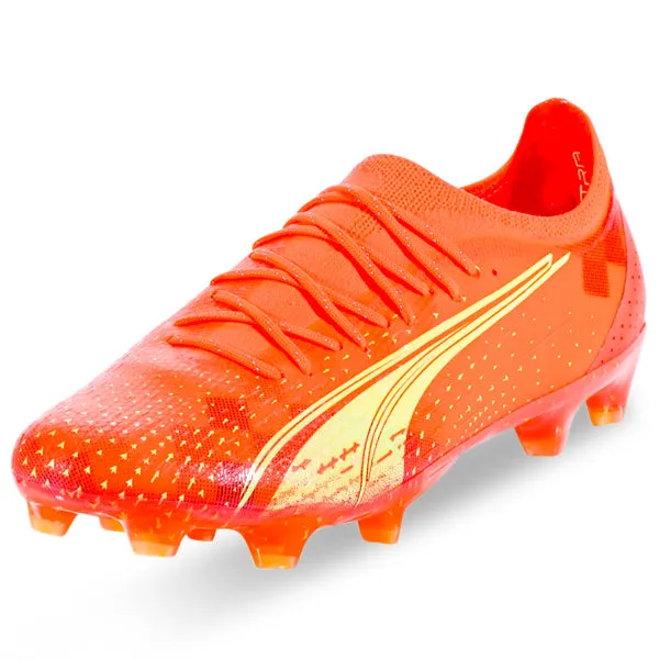 Zero Pressure Arch support Puma Ultra Ultimate FG/AG Soccer Cleats (Coral/Fizzy Light/Black)