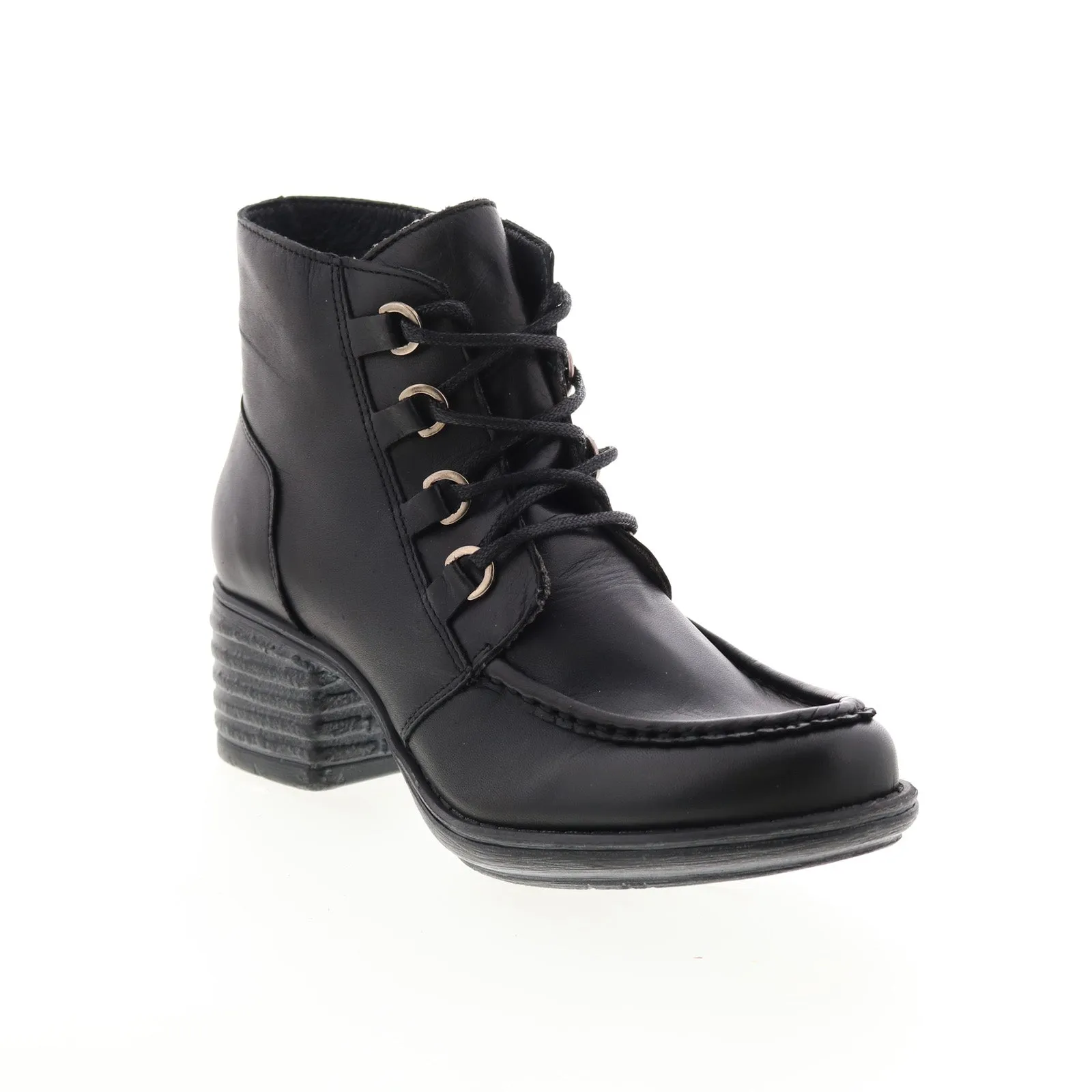 Versatile Style Miz Mooz Granger Womens Black Leather Lace Up Ankle & Booties Boots