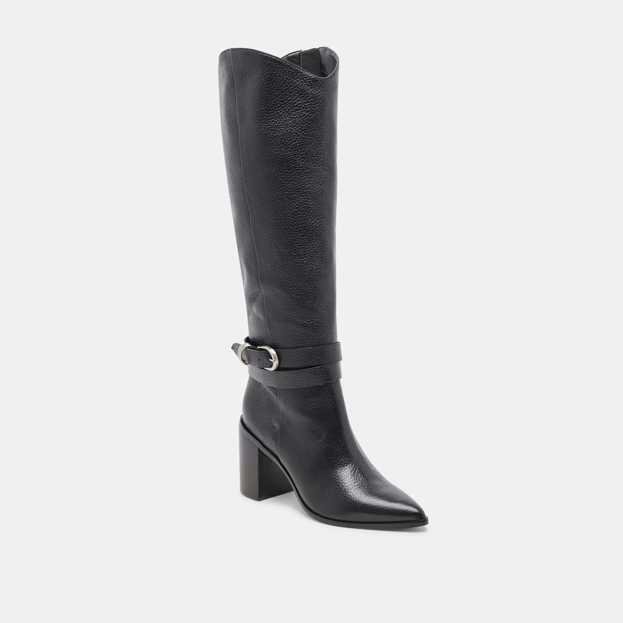 Timeless Quality TYRONE WIDE CALF BOOTS BLACK LEATHER