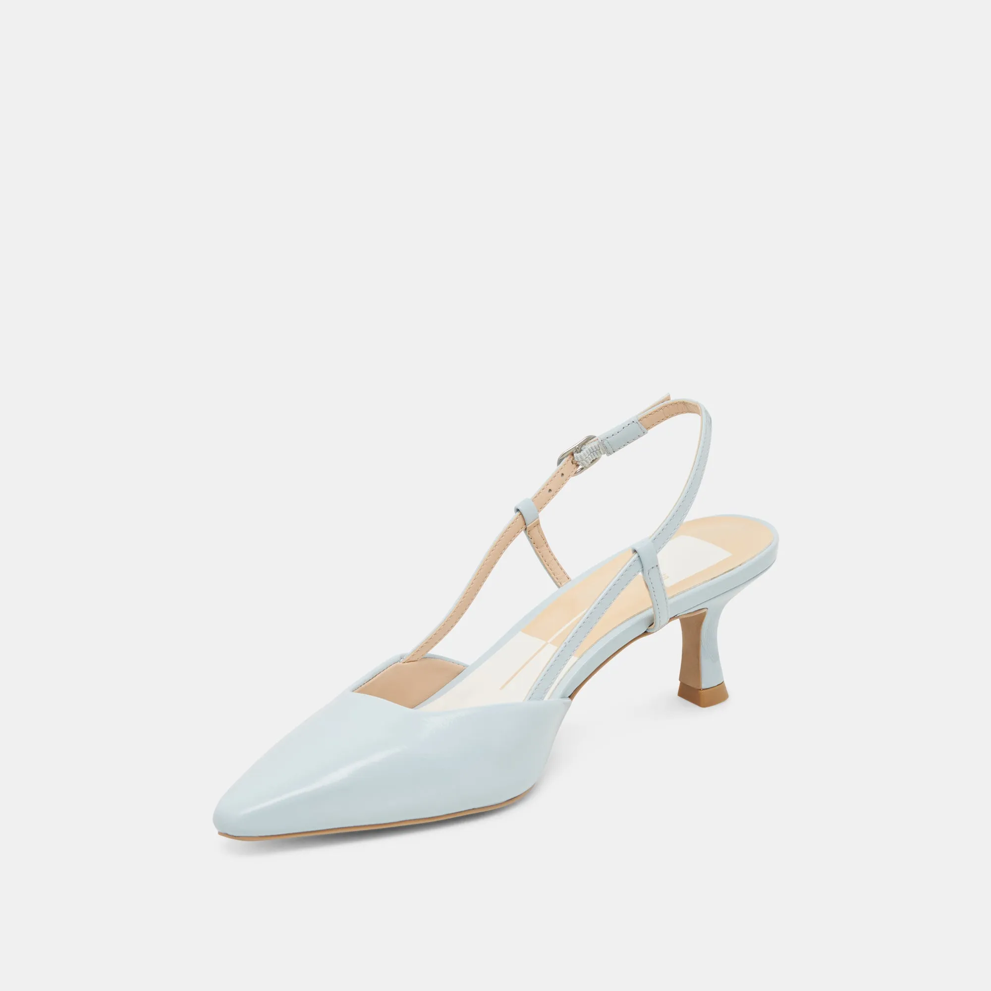 ODELA HEELS ICE BLUE LEATHER Arch support