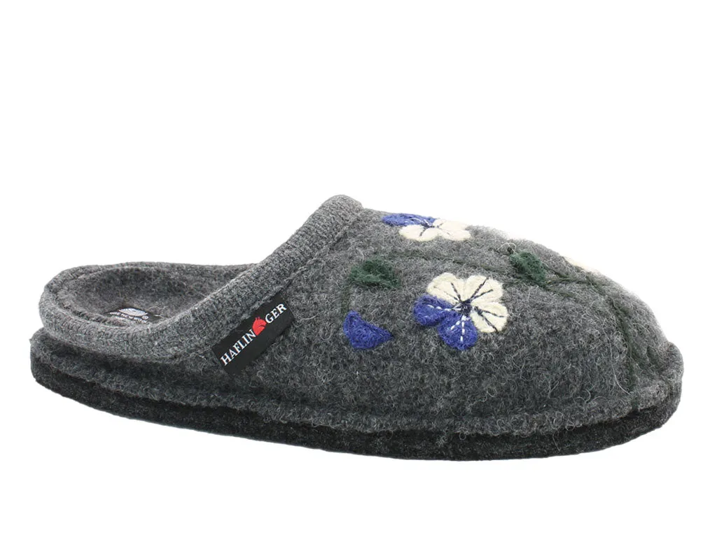 Haflinger Slippers Flair Viola Anthracite MeshUpper Sleek Look