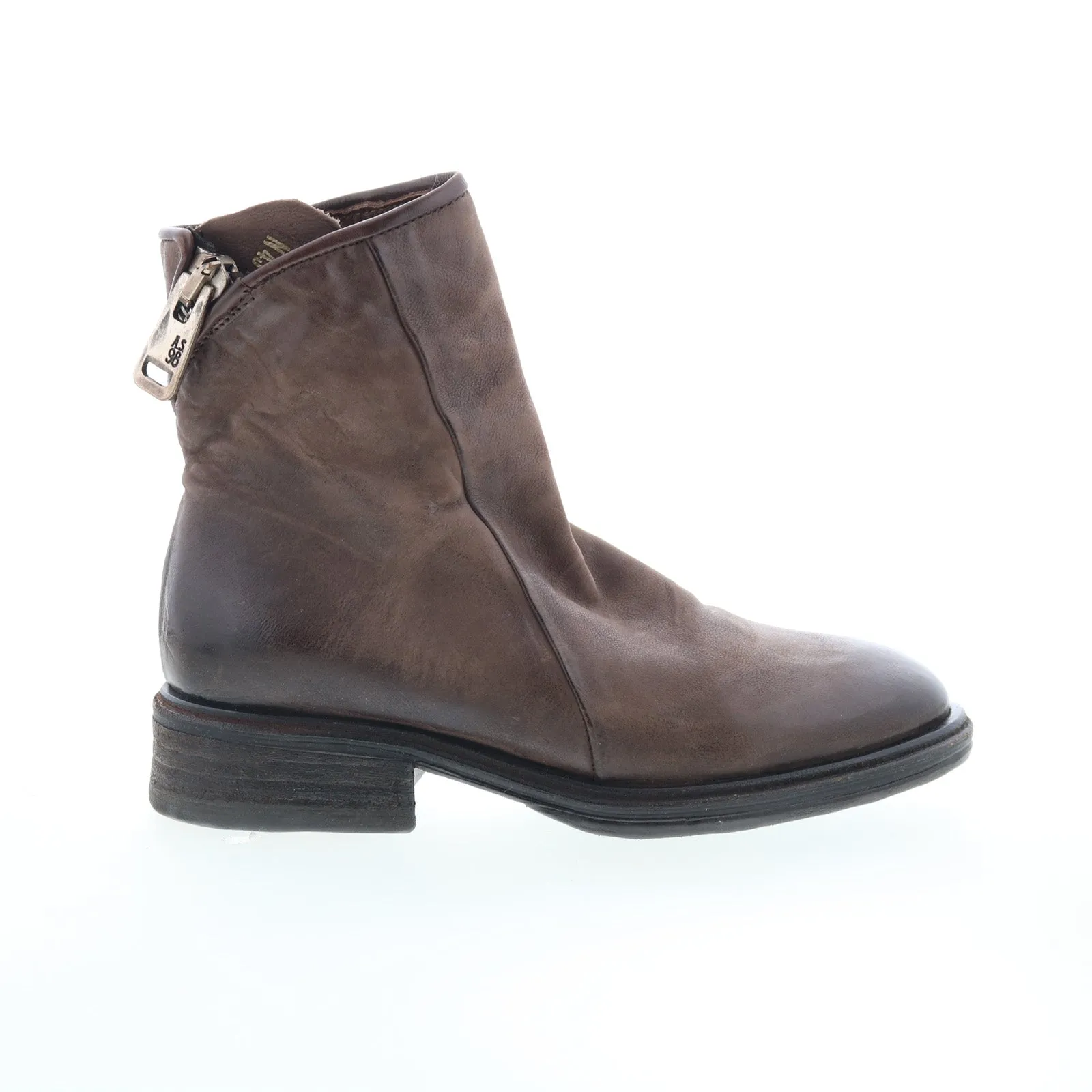 A.S. 98 Fleetwood Womens Brown Leather Zipper Ankle & Booties Boots Camping Trip insulated