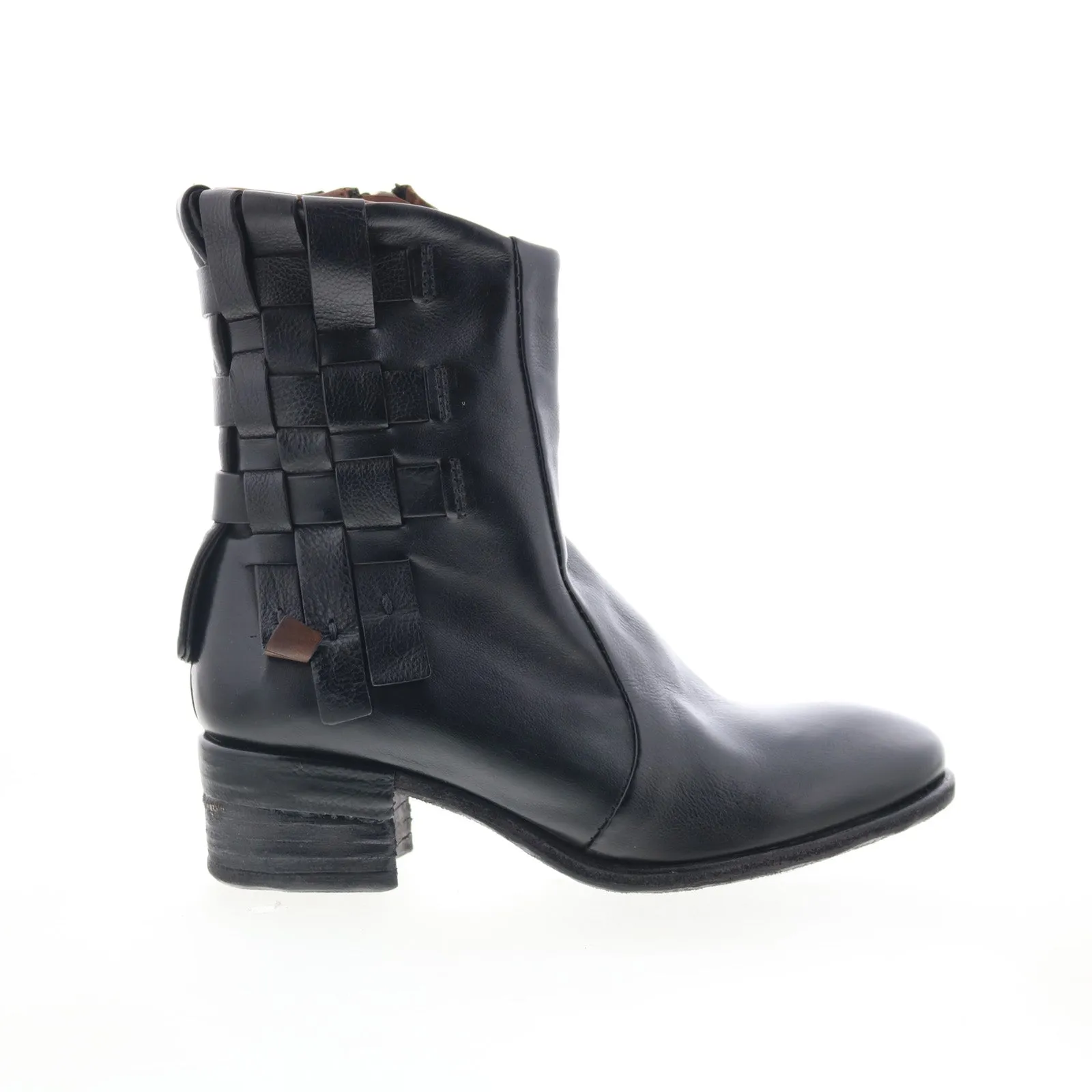 Flexible A.S. 98 Gerald Womens Black Leather Zipper Ankle & Booties Boots