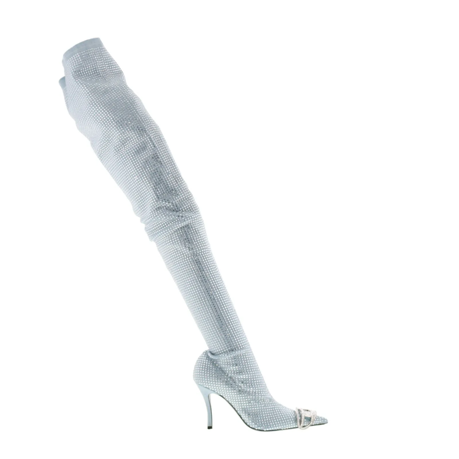 Comfortable backstay TPU Outsole Diesel D-Venus TBT Y03045-P6071-HA043 Womens Blue Over The Knee Boots