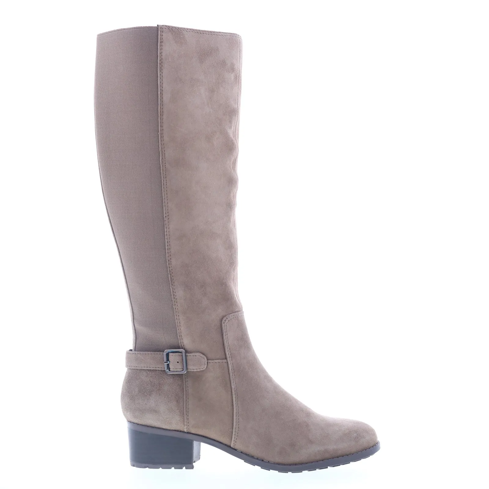 multi-use Easy Spirit Chaza SECHAZA Womens Gray Wide Suede Zipper Casual Dress Boots