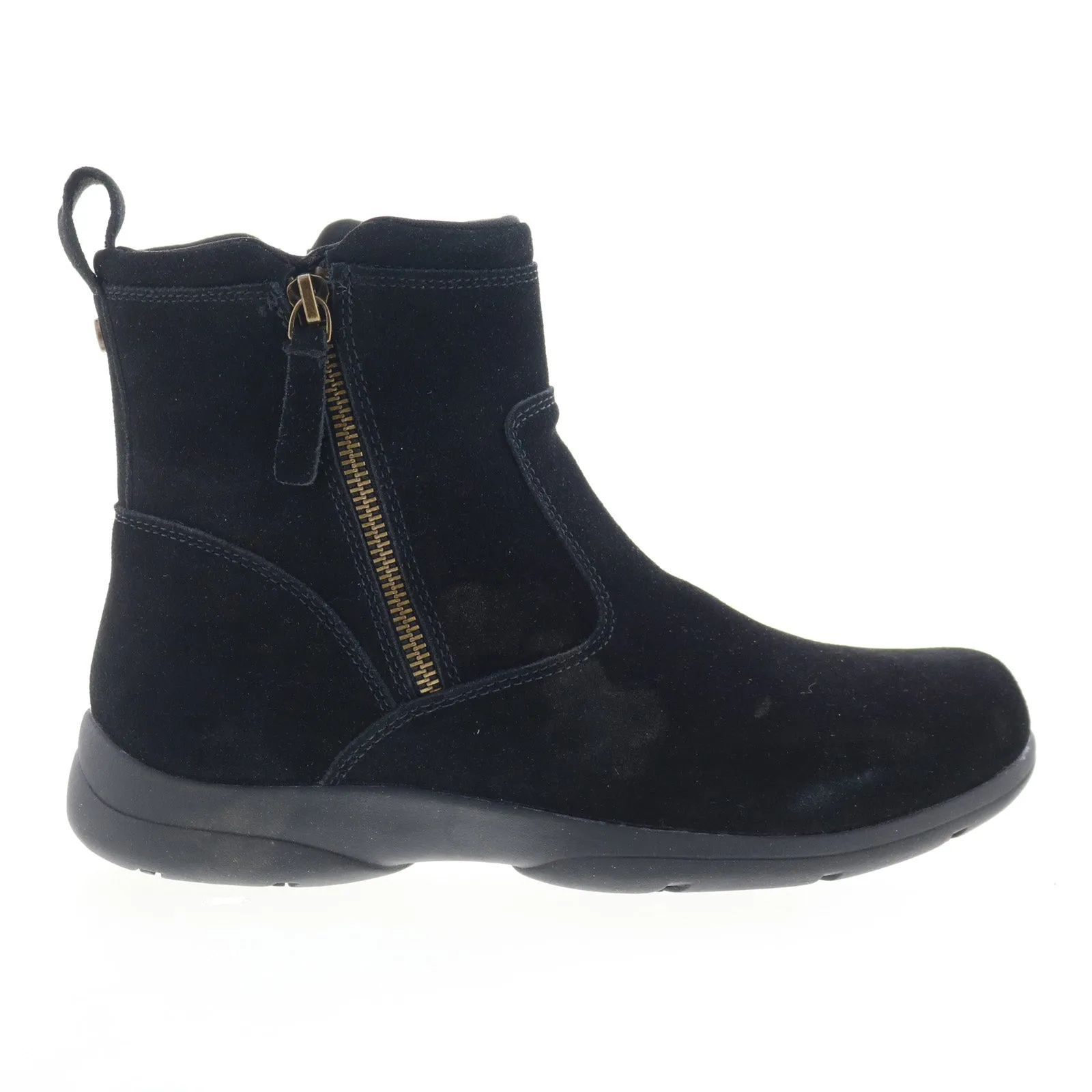 Easy Spirit Jonni SEJONNI Womens Black Wide Suede Casual Dress Boots Comfortable Padding