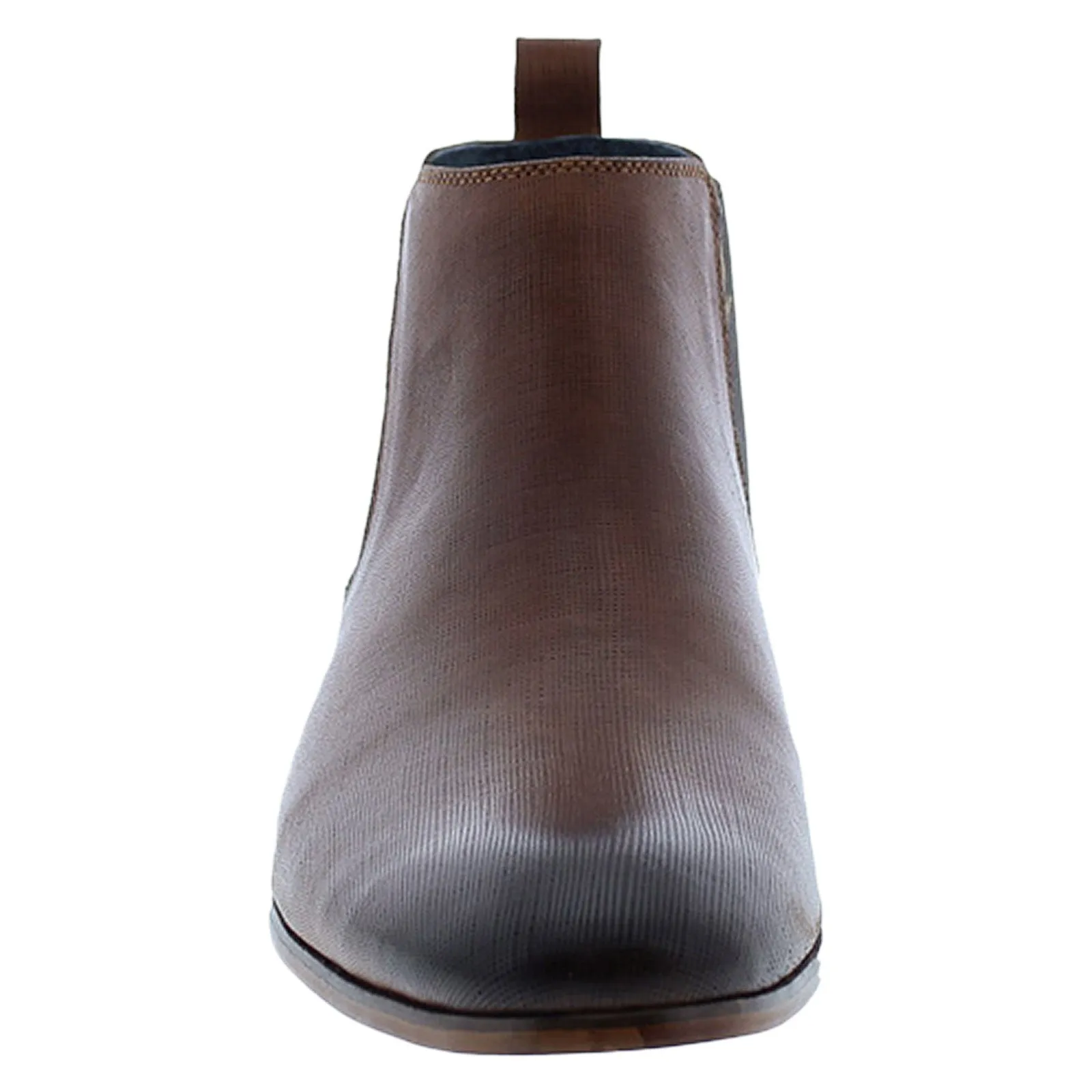 Good elasticity English Laundry Kipp EL2461B Mens Brown Leather Slip On Chelsea Boots