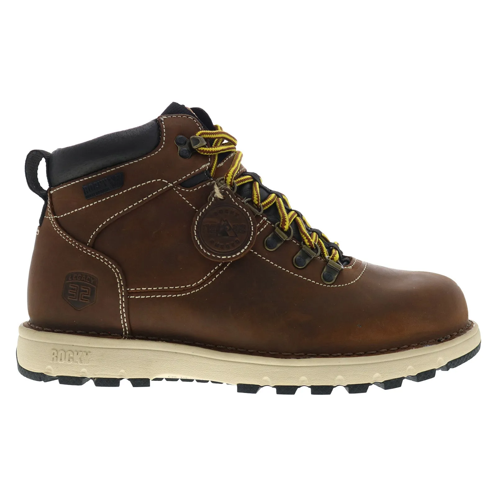 Urban Exploration Rocky Legacy 32 Waterproof Work RKK0366 Mens Brown Wide Leather Work Boots