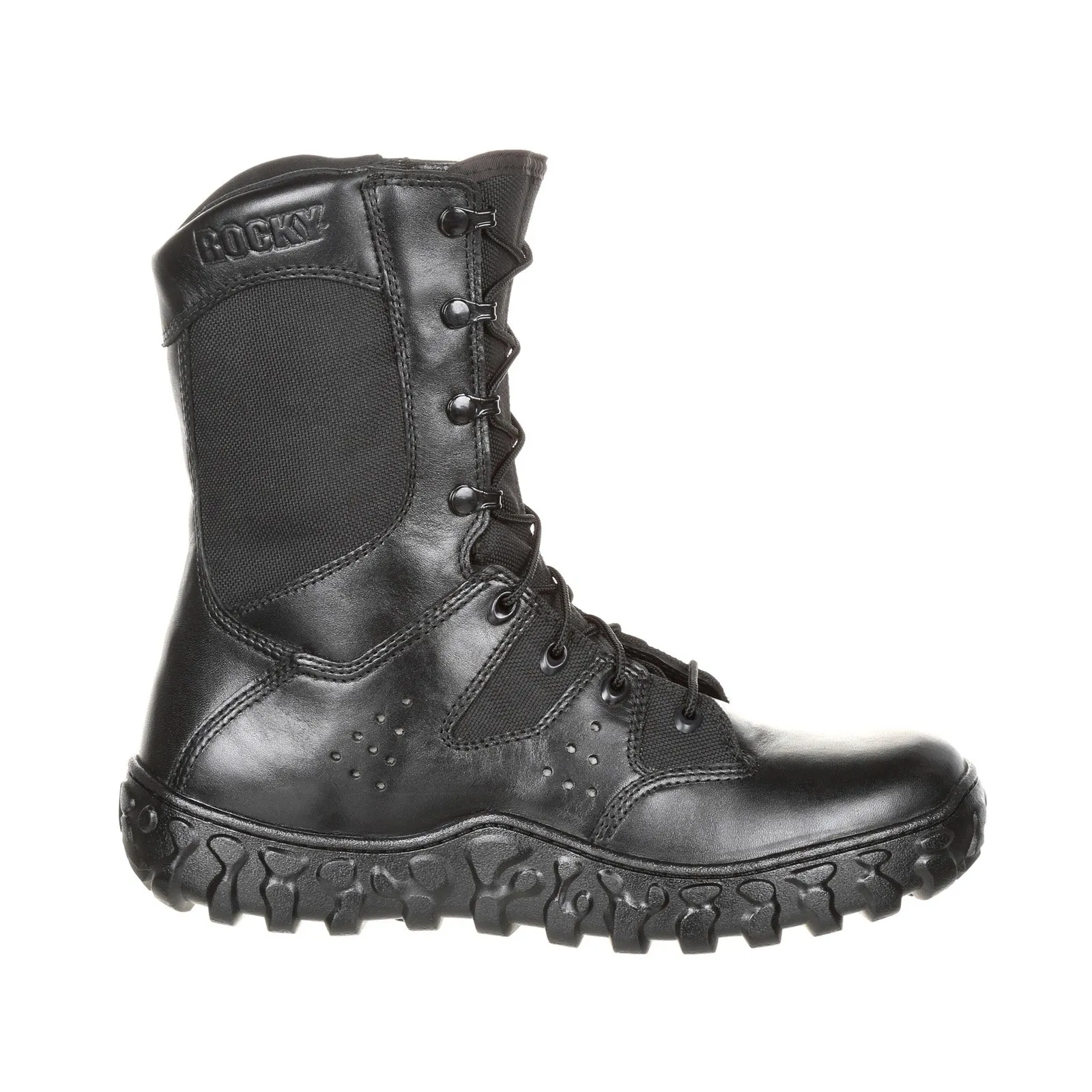 Outdoor Essentials Transitional Look Rocky S2V Predator RKC075 Mens Black Leather Lace Up Tactical Boots