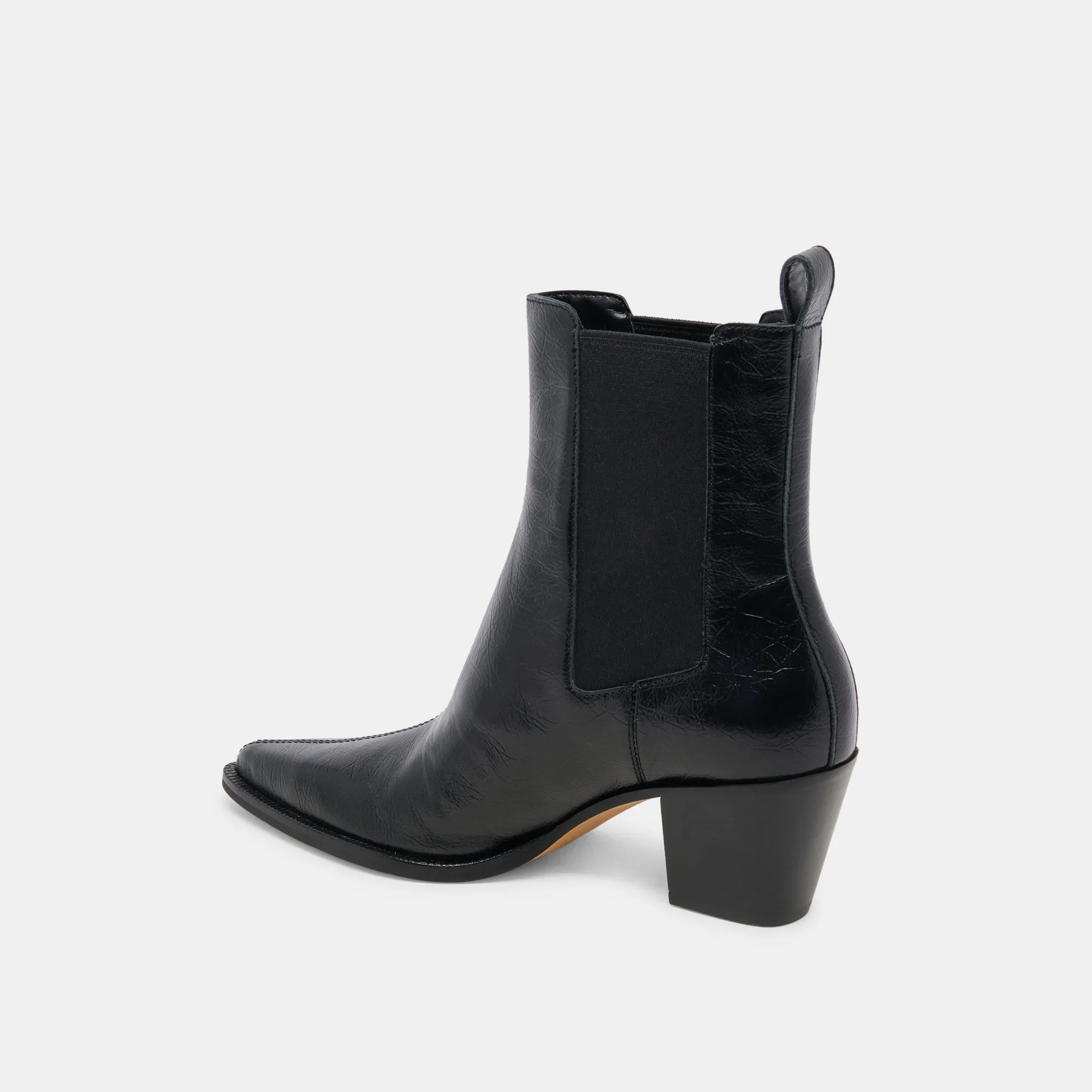 Elastic Gusset SHADIE H2O BOOTIES MIDNIGHT CRINKLE PATENT