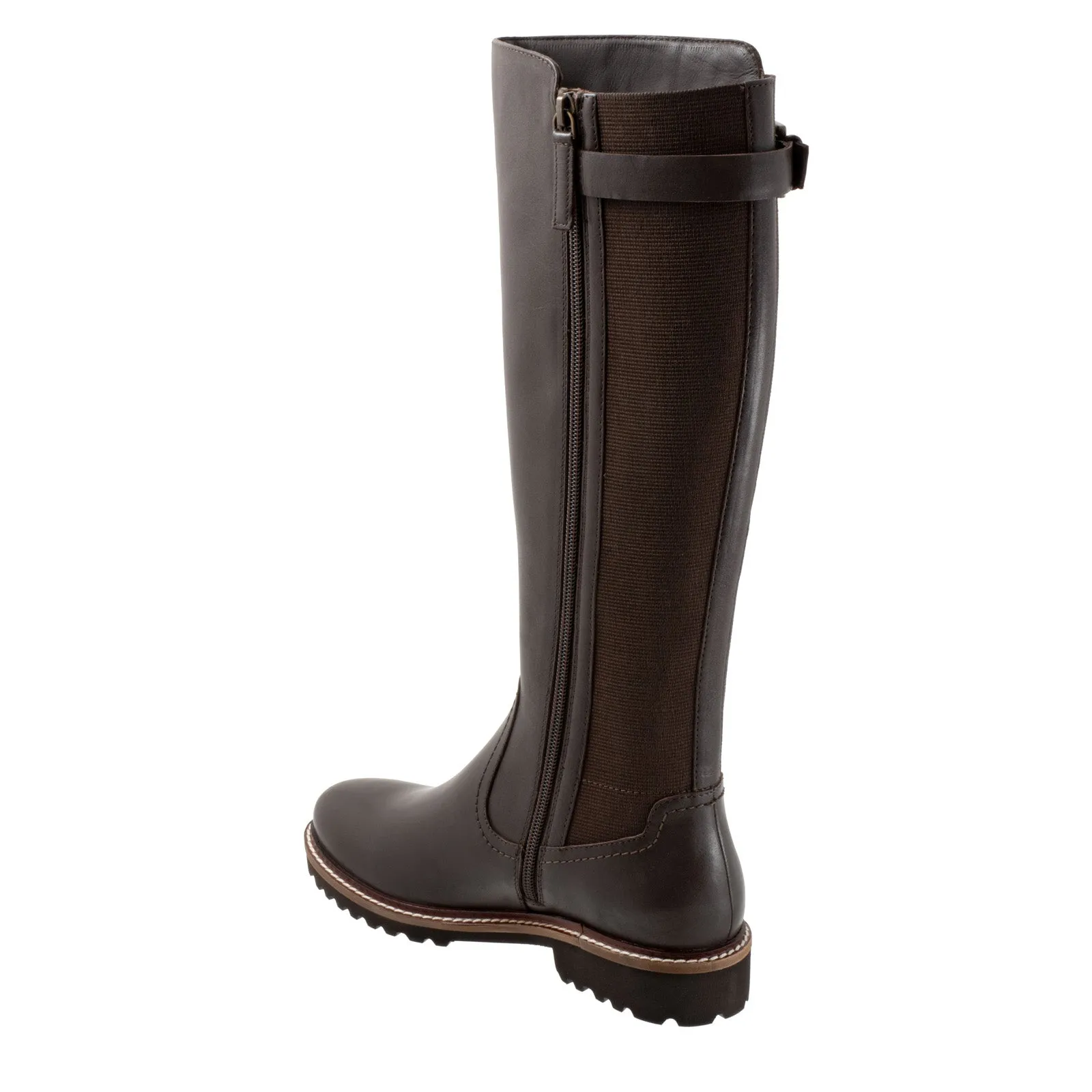 Softwalk Inara S2265-200 Womens Brown Wide Leather Knee High Boots Camping Trip Adjustable Strap