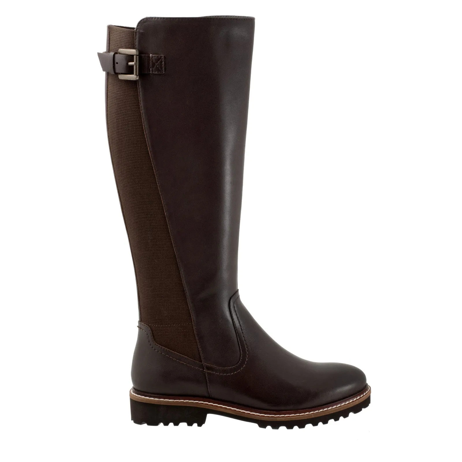 Breathable Lining Rugged Function Softwalk Inara S2265-200 Womens Brown Wide Leather Knee High Boots