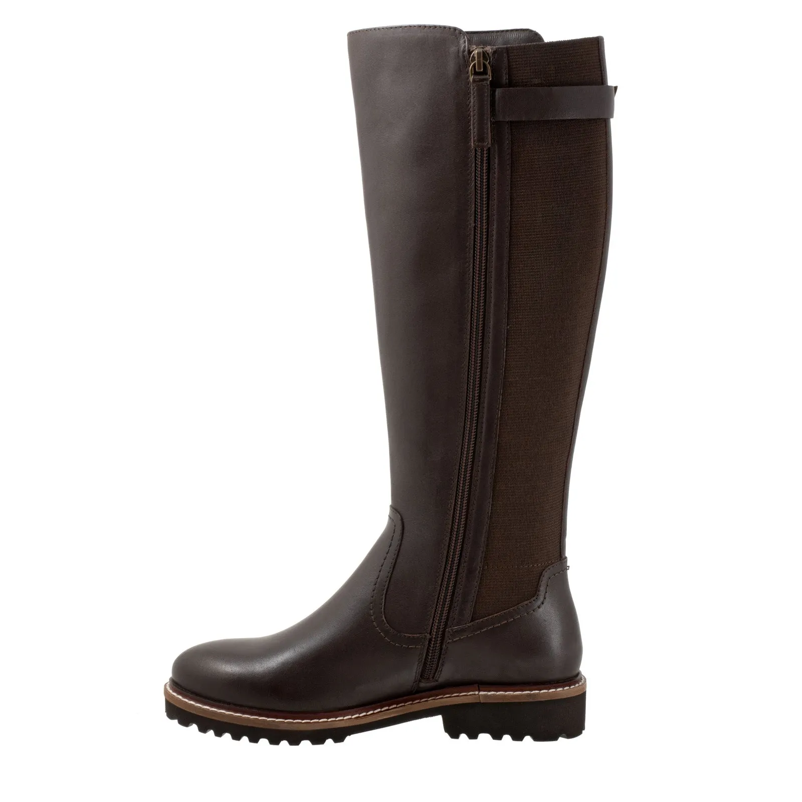Easy Fit Softwalk Inara S2265-200 Womens Brown Wide Leather Knee High Boots