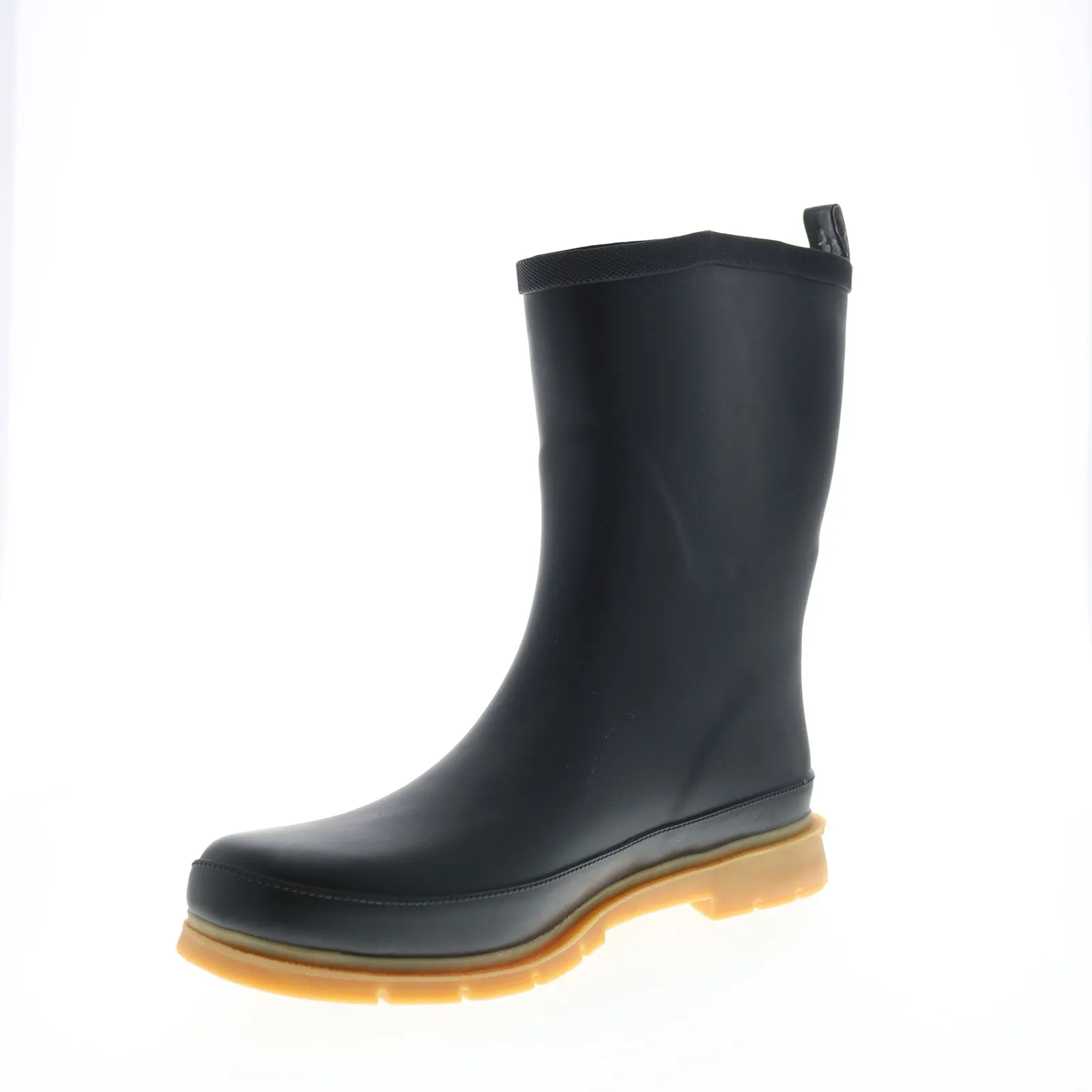 Adventurous Spirit Pull Tab Western Chief Modern Mid Boot 21101712B-008 Womens Black Synthetic Rain Boots