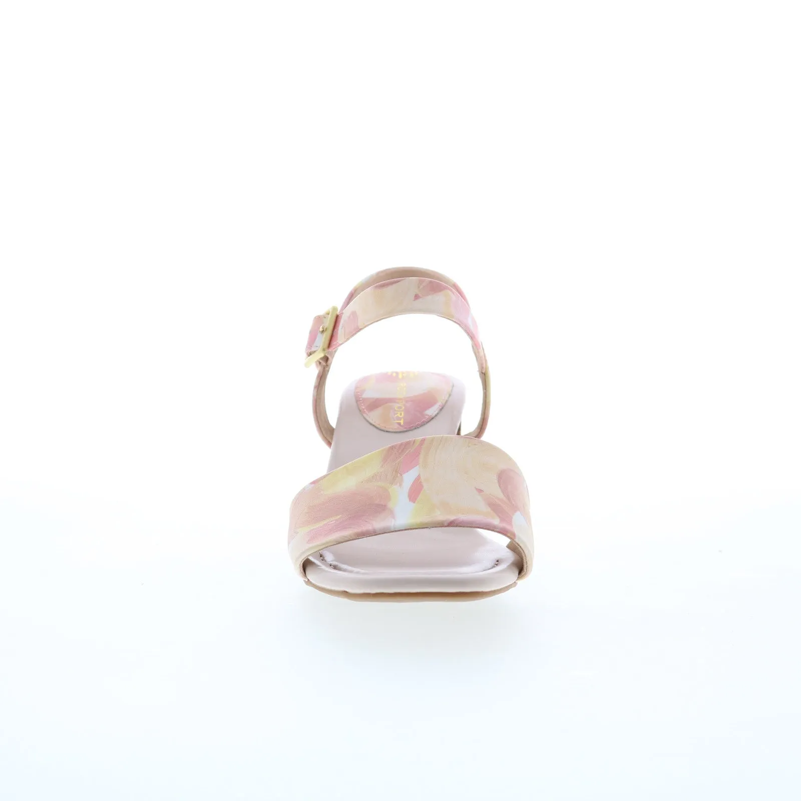 Rockport Oh Joy! Farrah 2-Strap CJ2464 Womens Pink Leather Strap Heels Shoes Luxury Heeled Boots