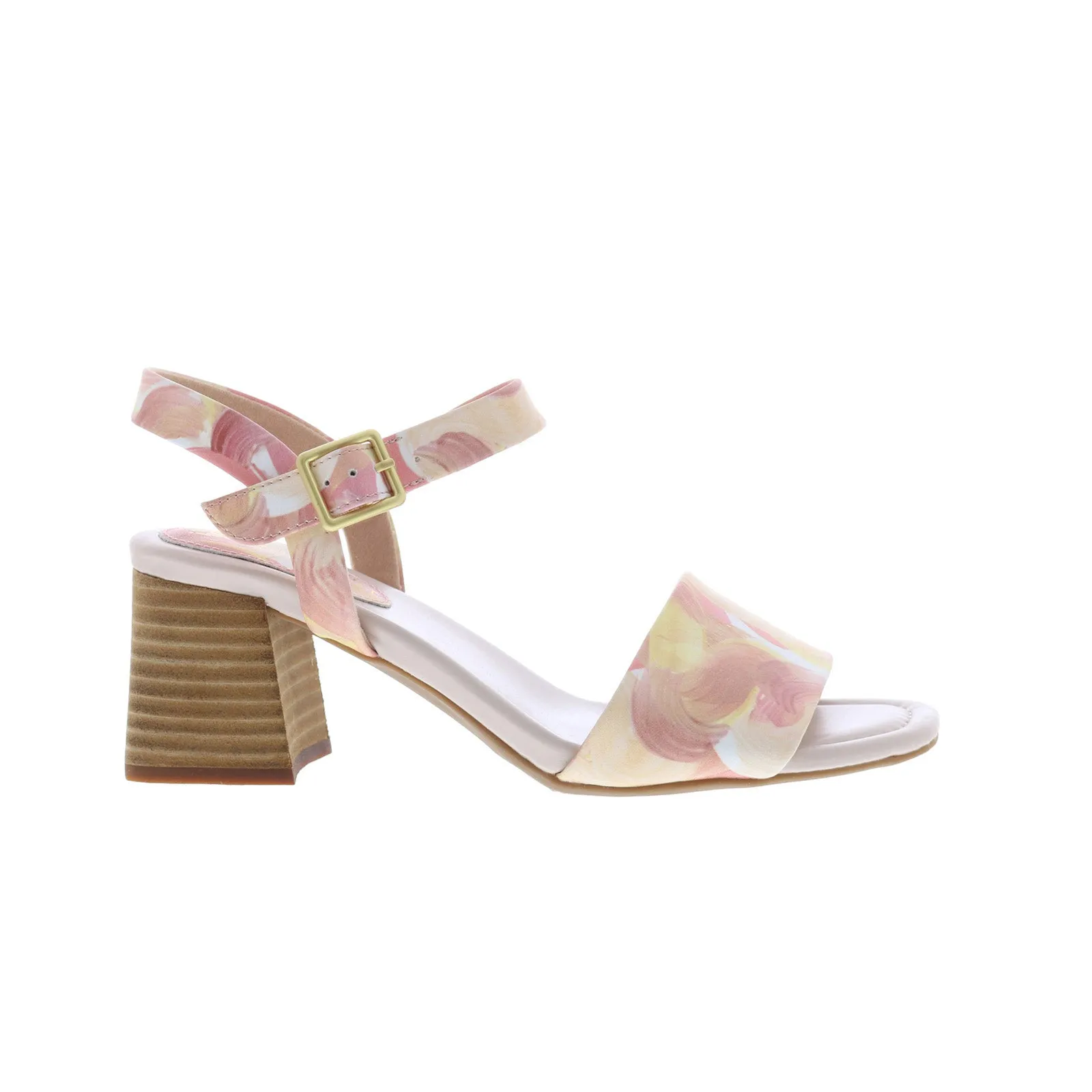 Comfortable fit Rockport Oh Joy! Farrah 2-Strap CJ2464 Womens Pink Leather Strap Heels Shoes
