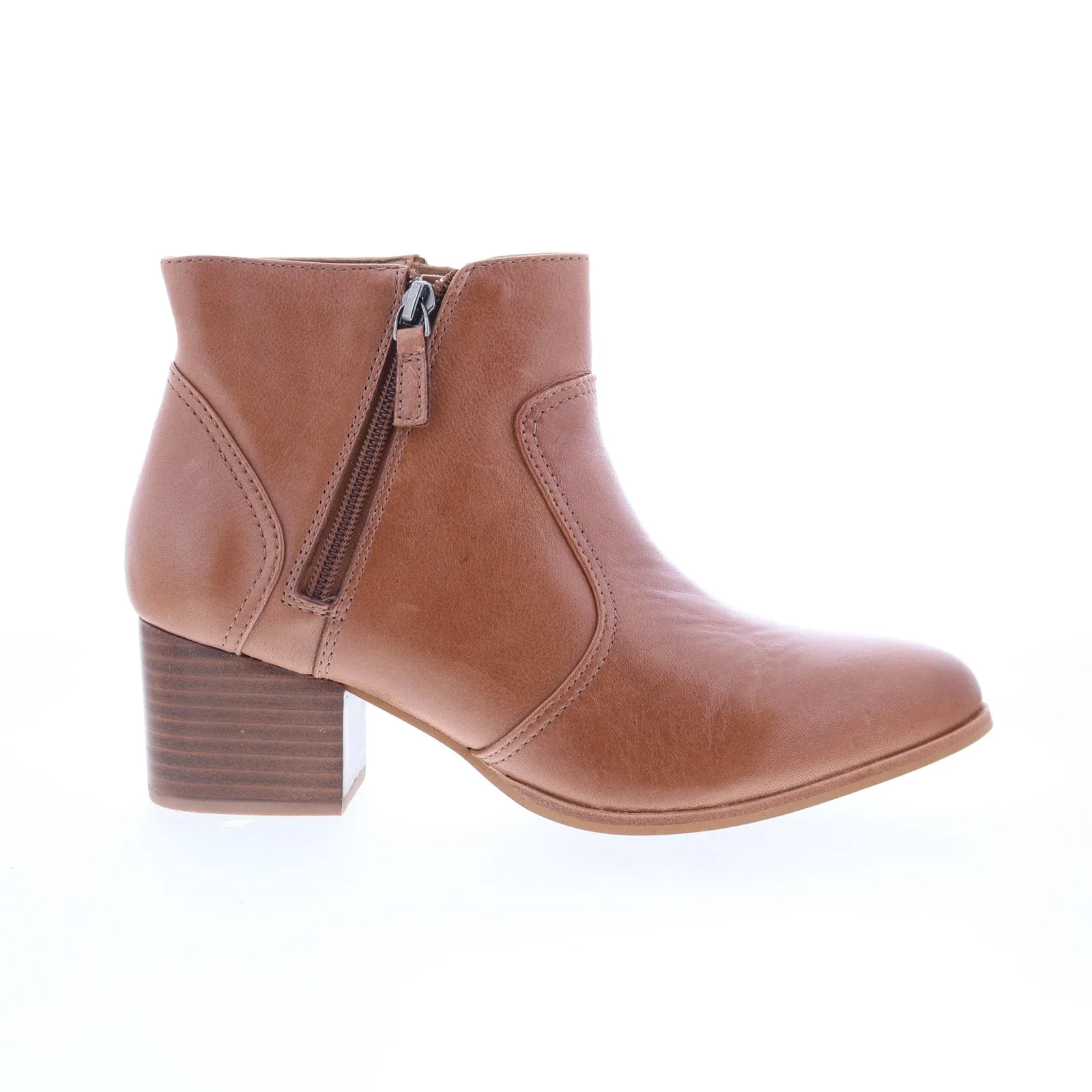 Breathable Upper Fashionable Johnston & Murphy Trista Double-Zip Womens Brown Ankle & Booties Boots
