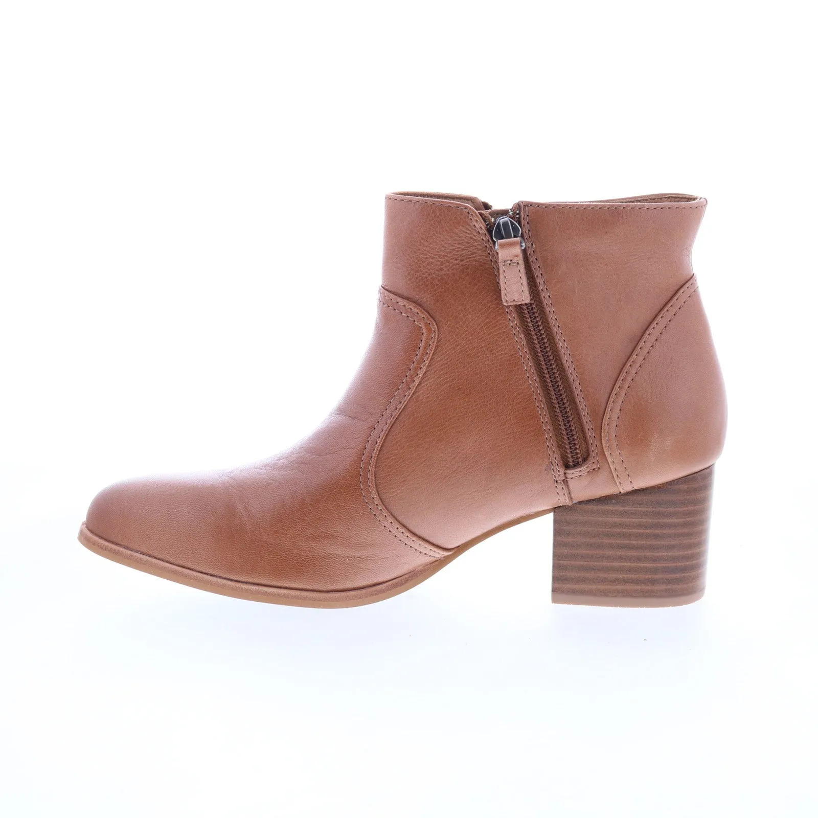 Johnston & Murphy Trista Double-Zip Womens Brown Ankle & Booties Boots Comfortable Walk High-Top Style