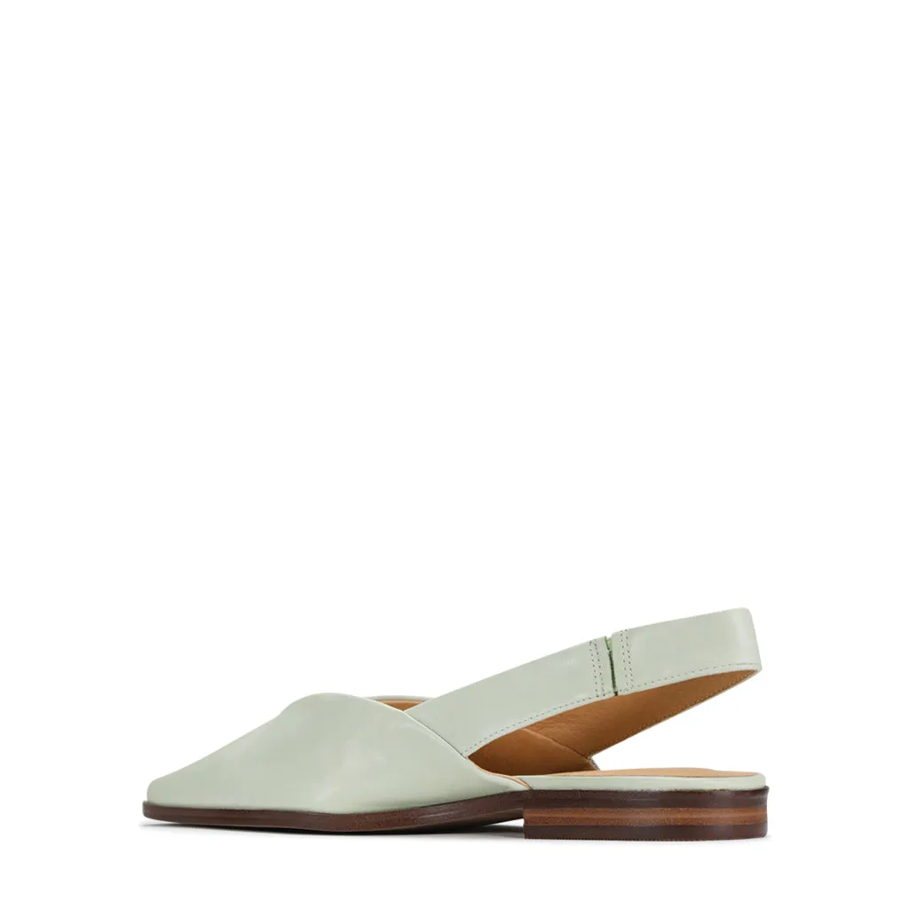 Vine Flat leather Sling Back Designer Look