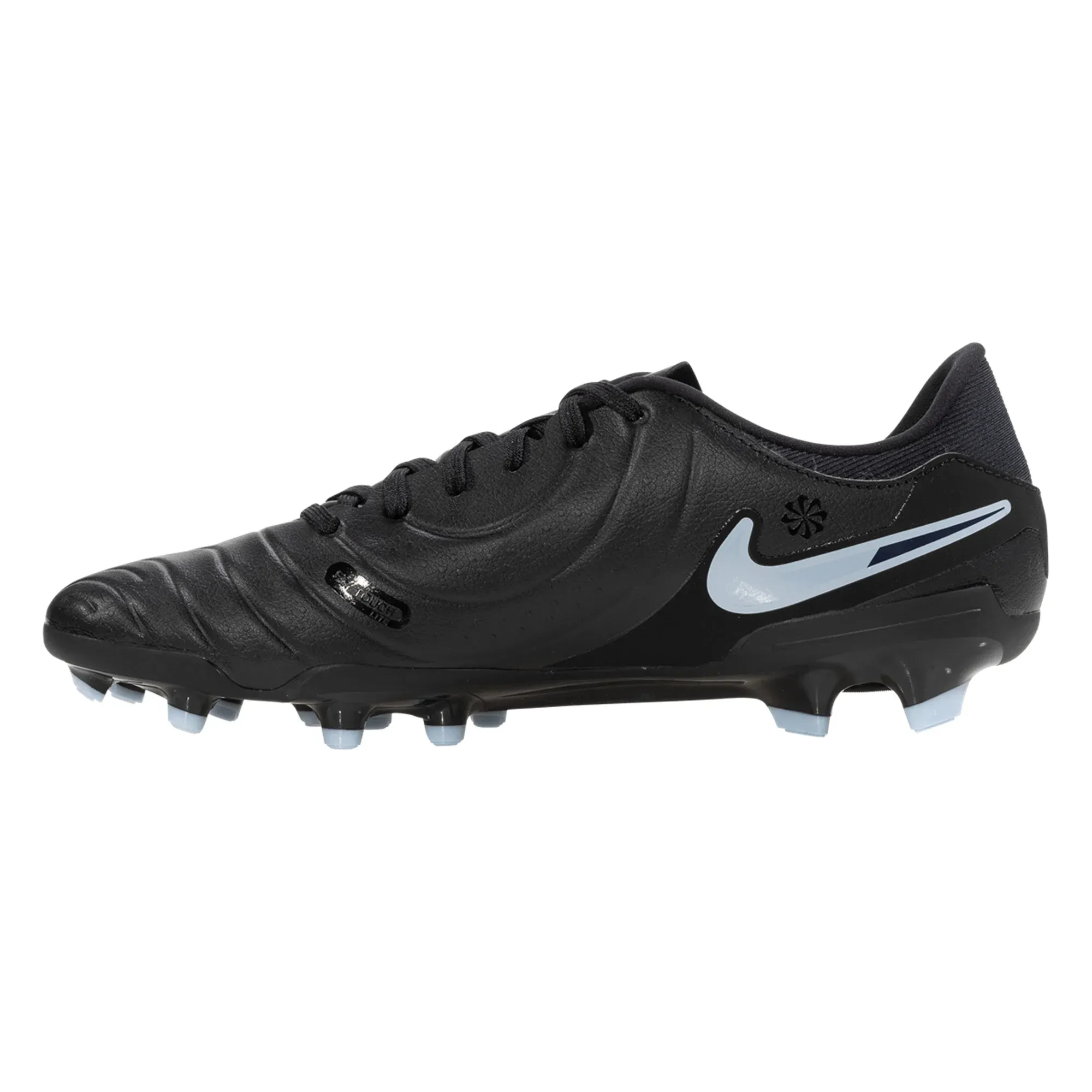 Nike Tiempo Legend 10 Academy Firm Ground/Multiground Soccer Cleats (Black/Black) Toe Zone