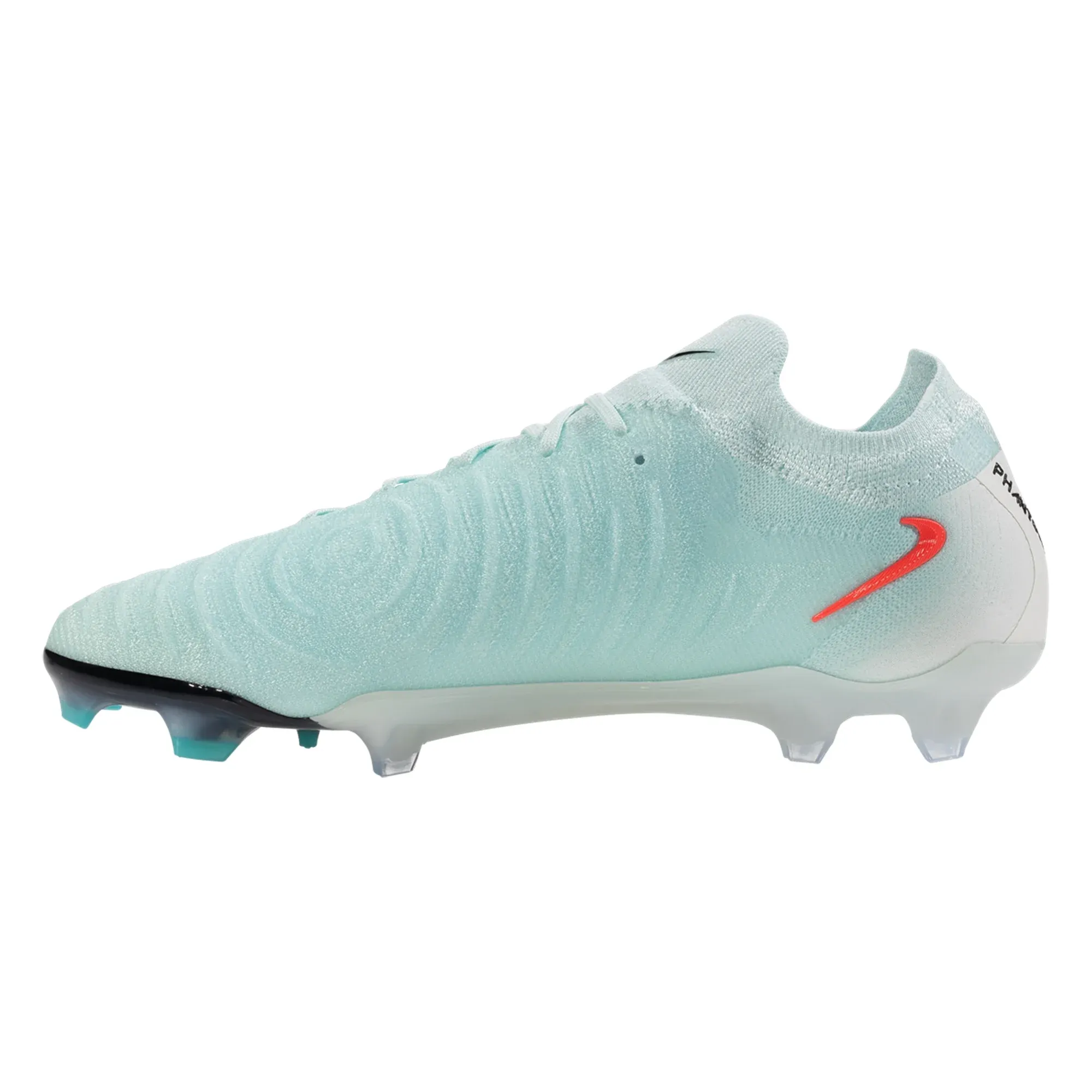 Quick lace Nike Phantom GX II Elite FG Soccer Cleats (Mint/Atomic Red-Off Noir)