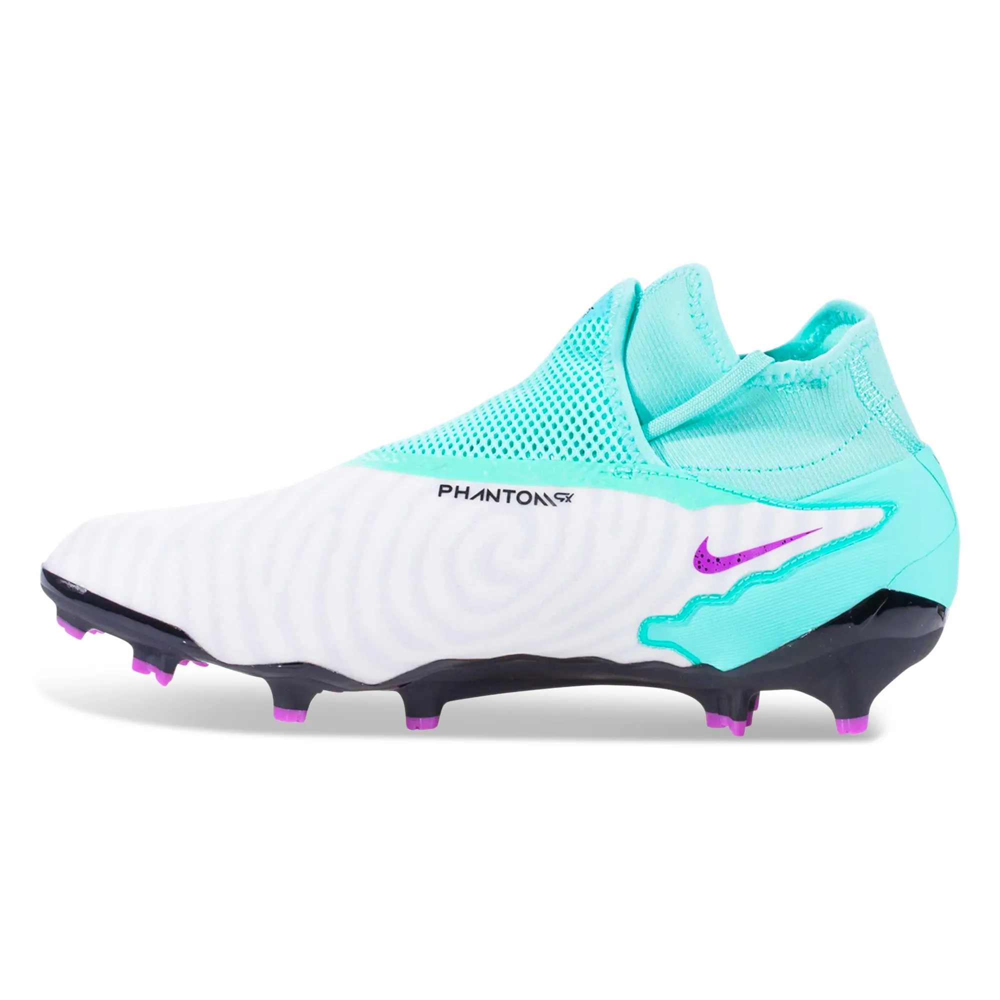 Nike Phantom GX Pro DF Firm Ground Soccer Cleats (Hyer Turquoise/Fuchsia Dream) Tapered Fit
