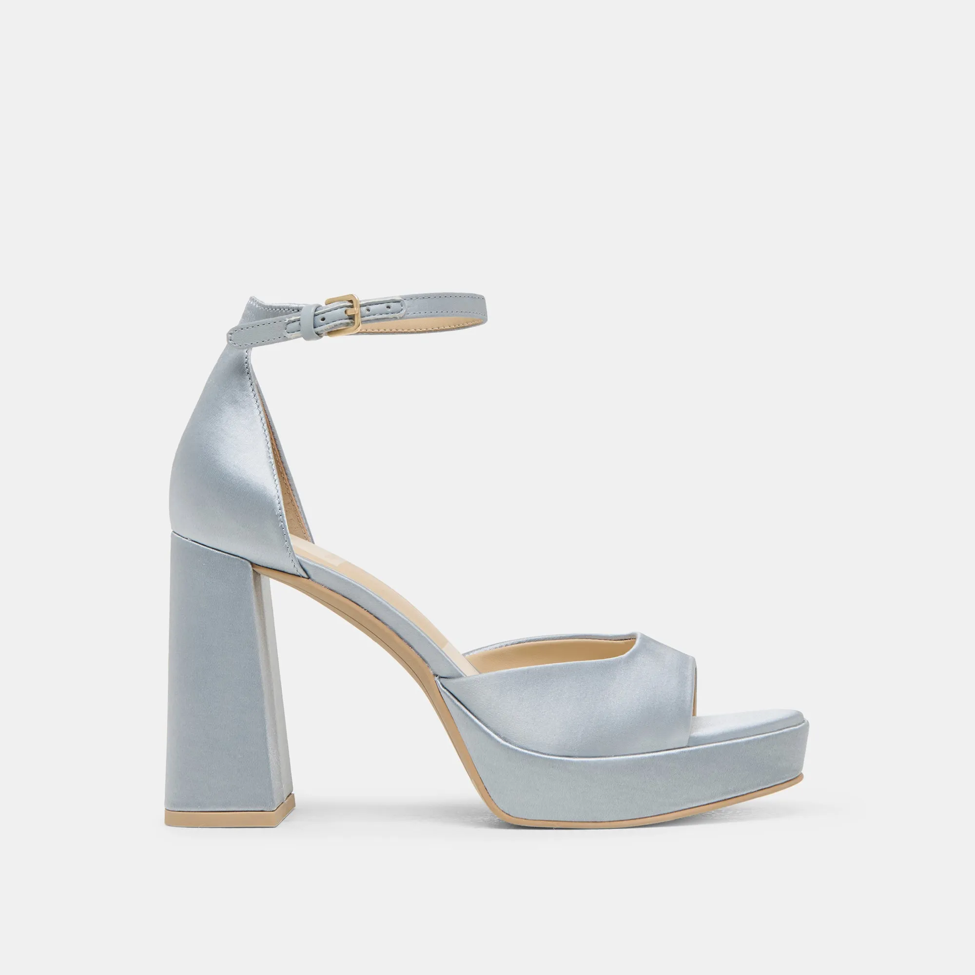 PANDRO HEELS LIGHT BLUE SATIN Holiday Heels