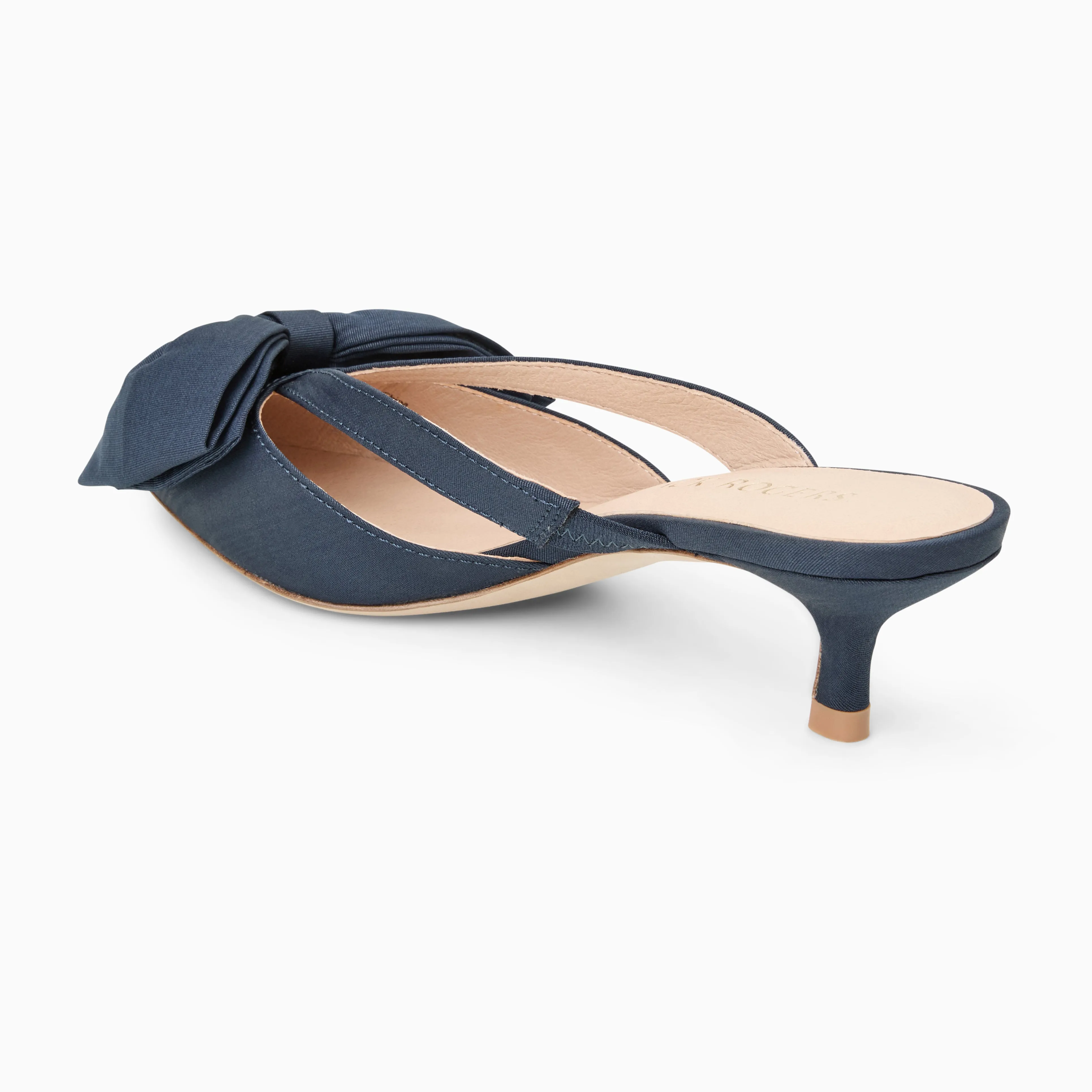 Cynthia Bow Kitten Heel Mule Night Glow Heat Guard