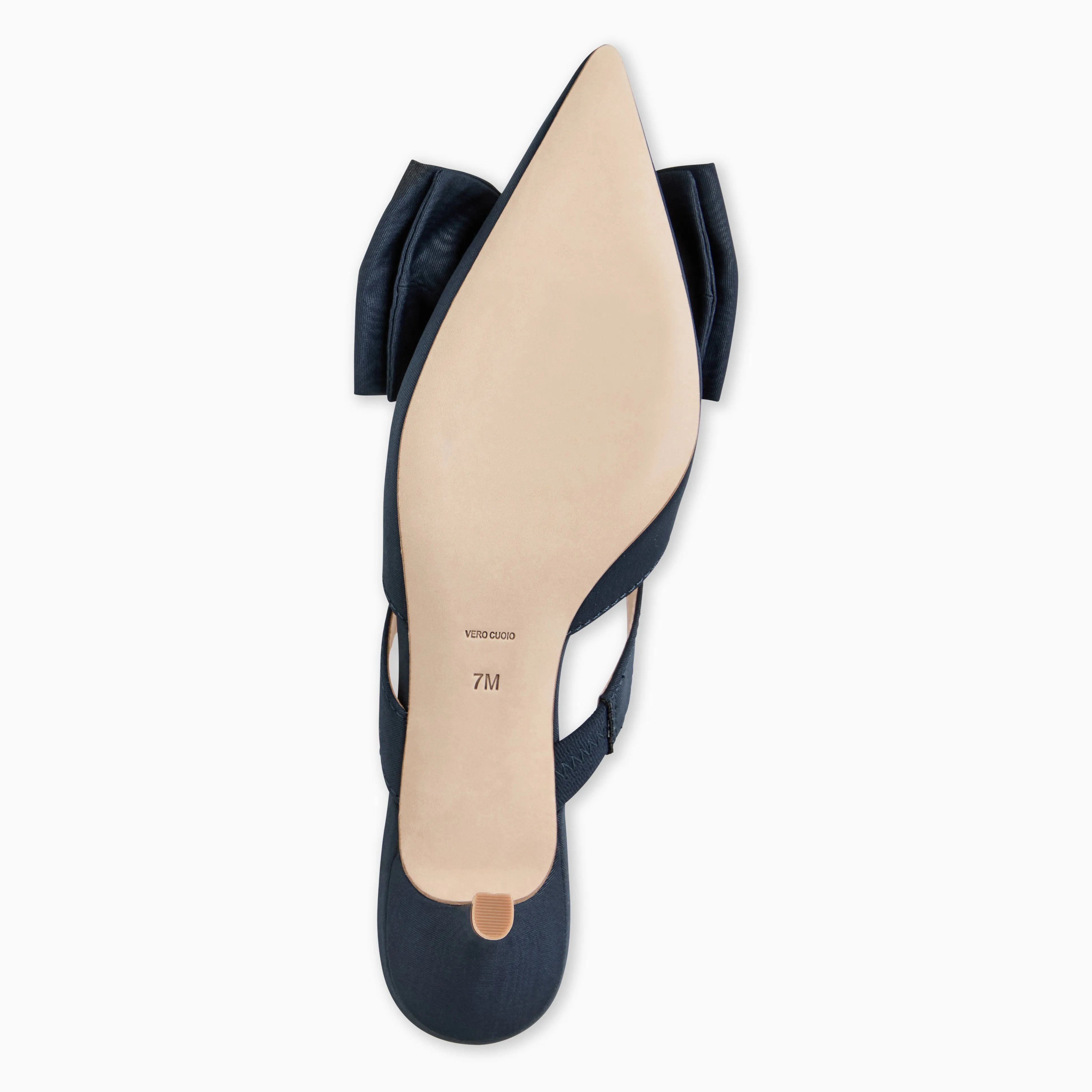 Cynthia Bow Kitten Heel Mule Baby Soft Slip On