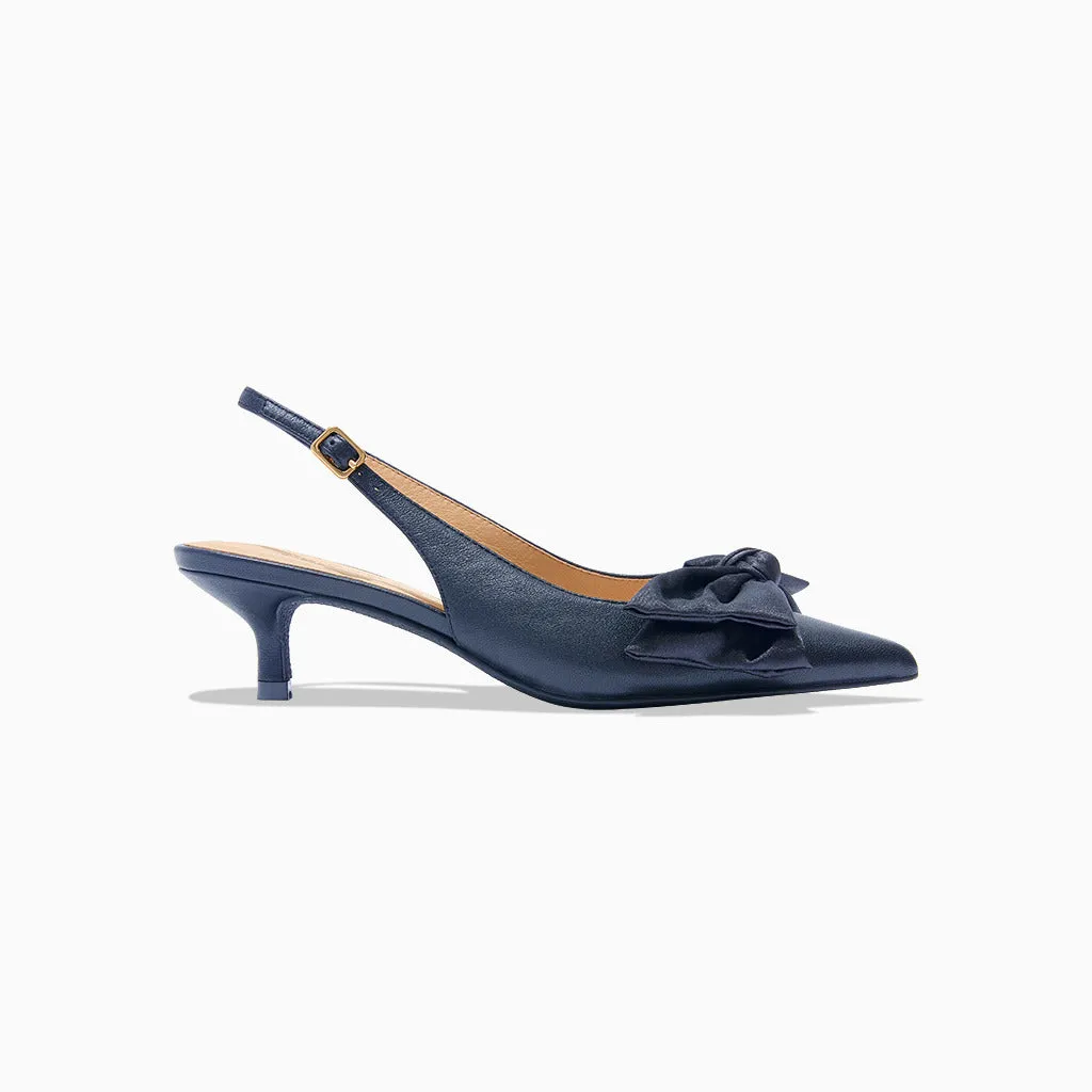 Debra Sling Back Kitten Heel Flexible Fit