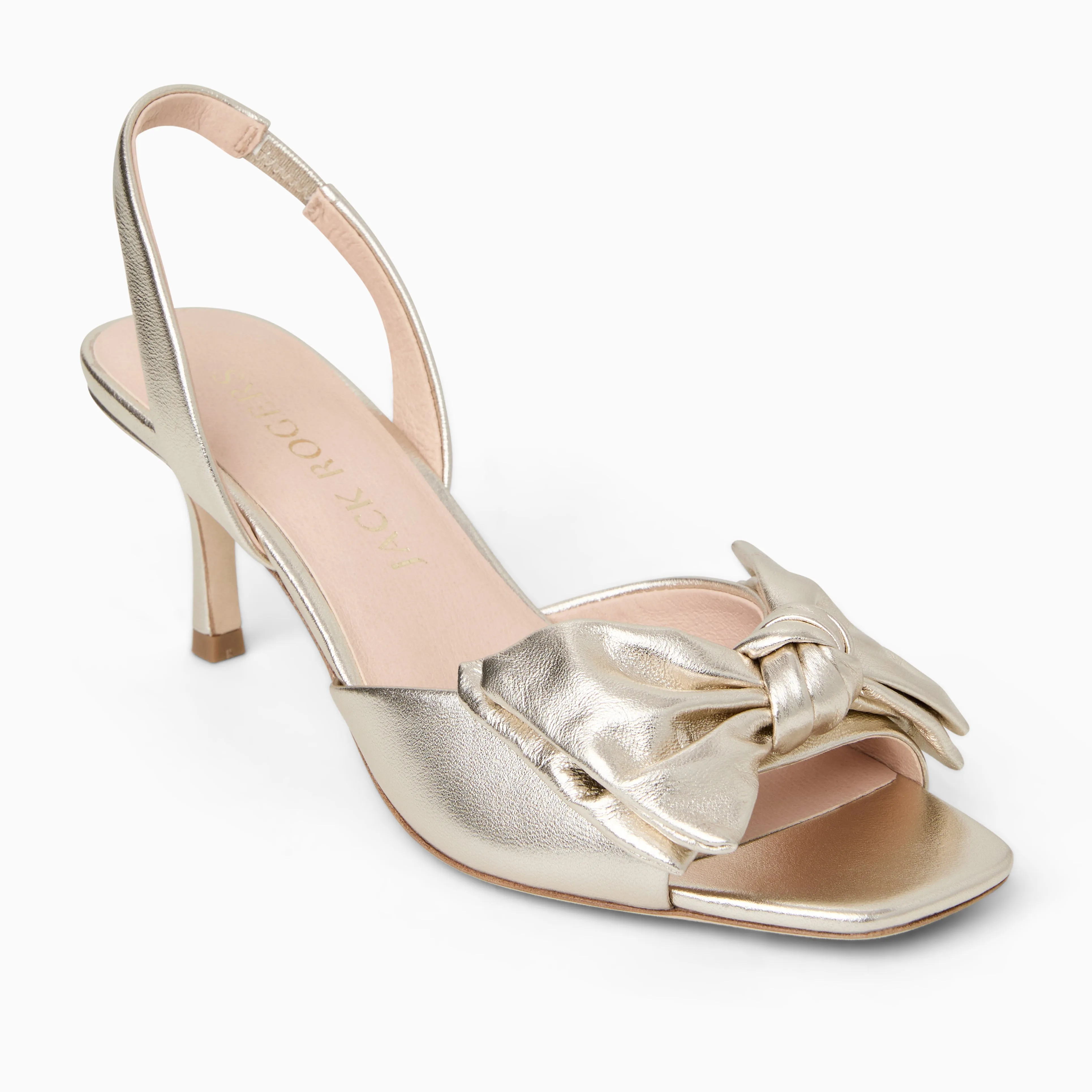 Eloise Bow Slingback Heel Cold Guard Lace Up