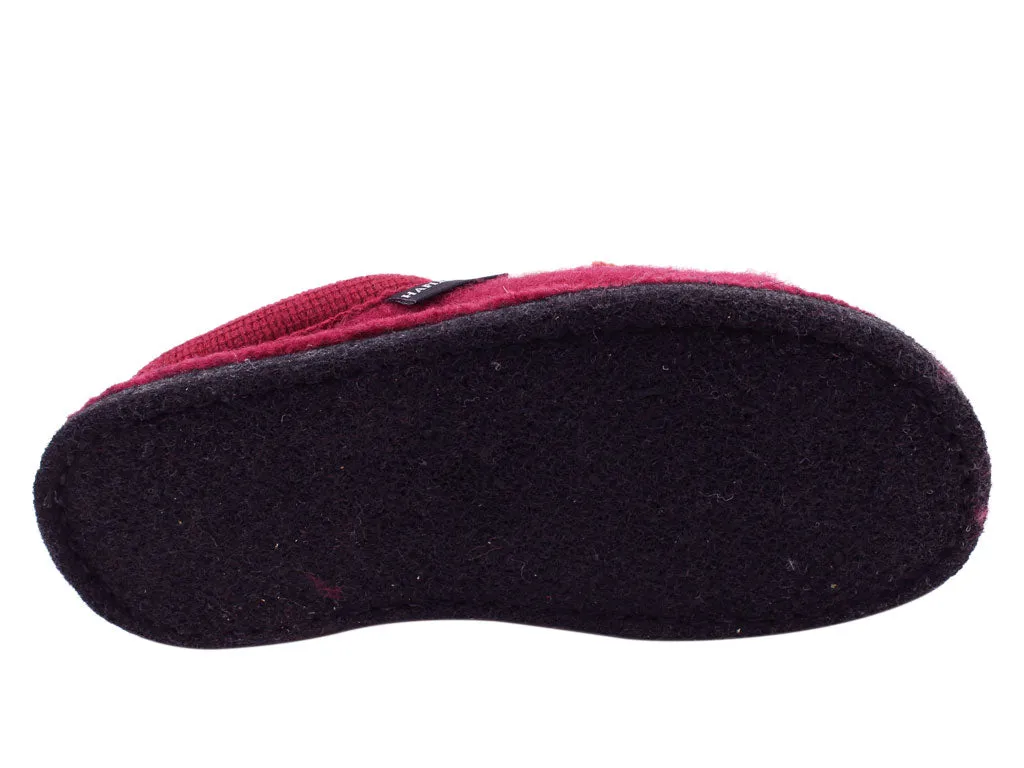 Removable insole Haflinger Slippers Flair Choupette Cat Burgund
