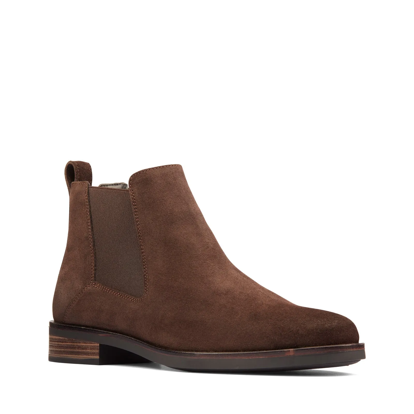 Elasticated Clarks Memi Top 26161634 Womens Brown Suede Slip On Chelsea Boots