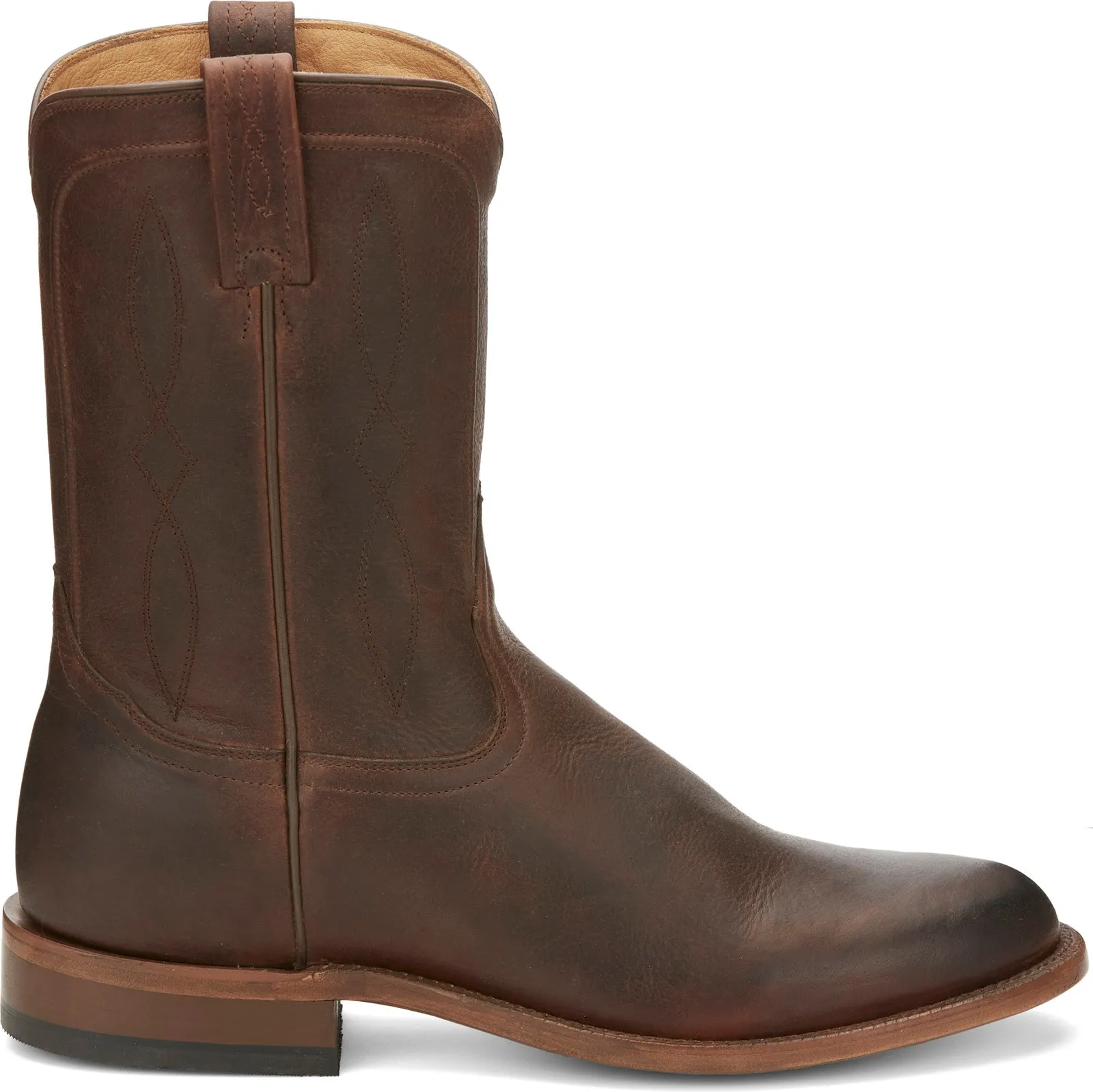 Tony Lama Monterey Round Toe Cowhide Mens Brown Wide Cowboy Western Boots Waterproof Protection Stable Fit