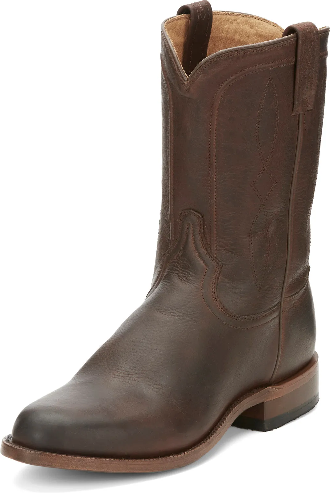 Easy on Ultimate Wear Tony Lama Monterey Round Toe Cowhide Mens Brown Wide Cowboy Western Boots