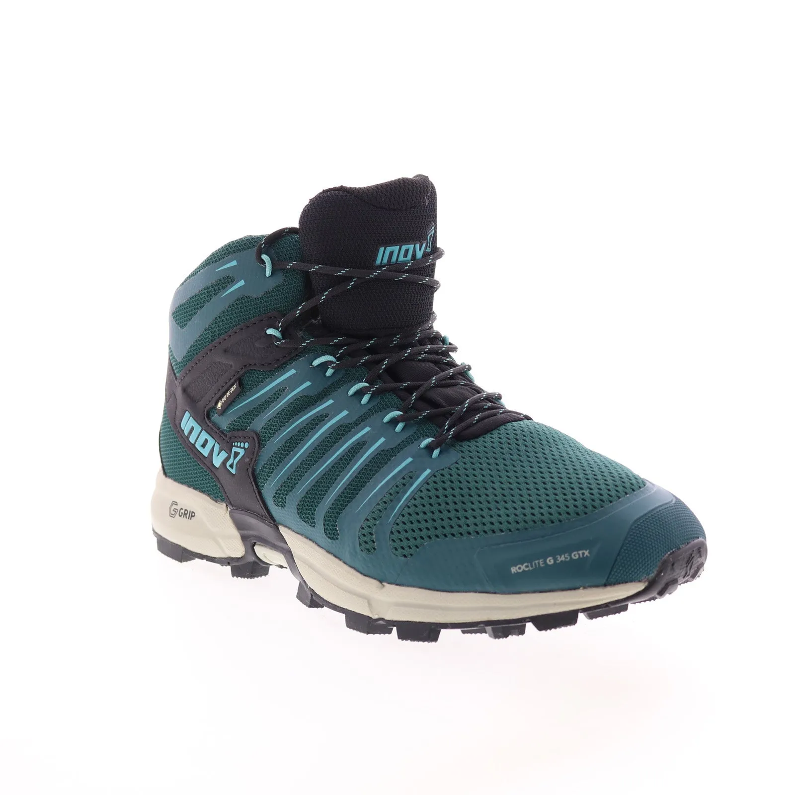 Inov-8 Roclite G 345 GTX 000803-GNBK Womens Green Synthetic Hiking Boots Outdoor Essential Water Wall