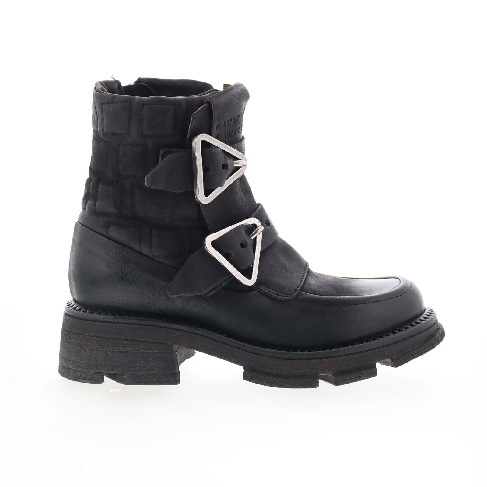 Comfort And Durability A.S. 98 Loman Womens Black Leather Zipper Casual Dress Boots
