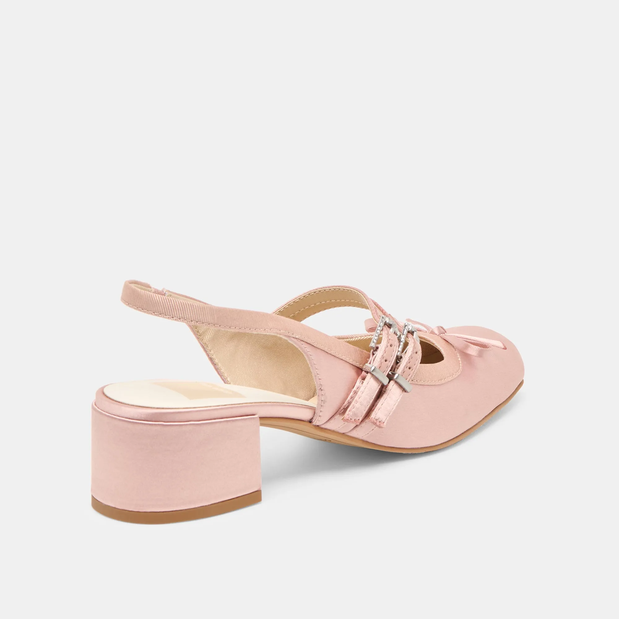 Luxe Boots with Heels LORIS HEELS BLUSH SATIN