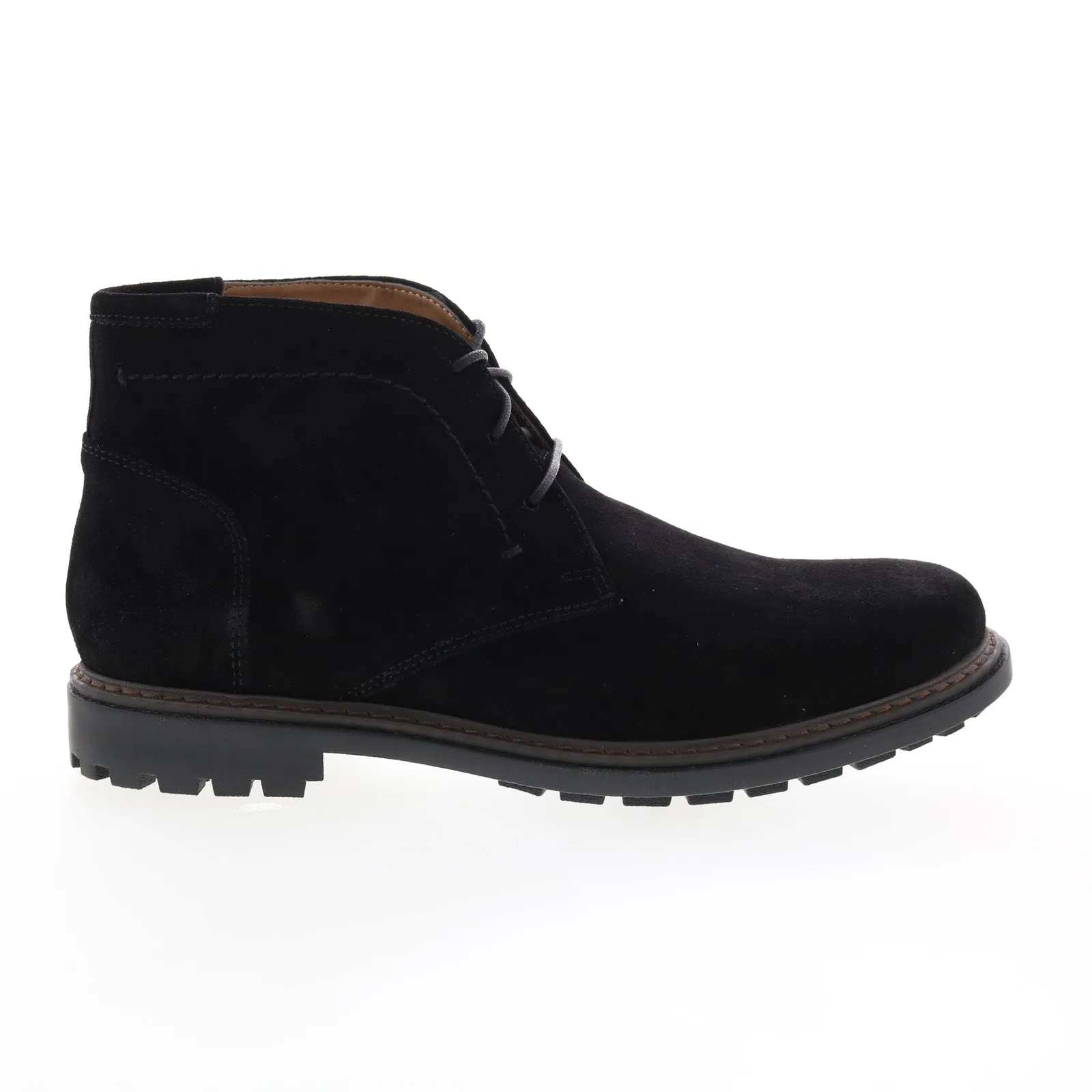 Quick Access Comfortable backstay Florsheim Field Chukka 11927-008-M Mens Black Suede Lace Up Chukkas Boots