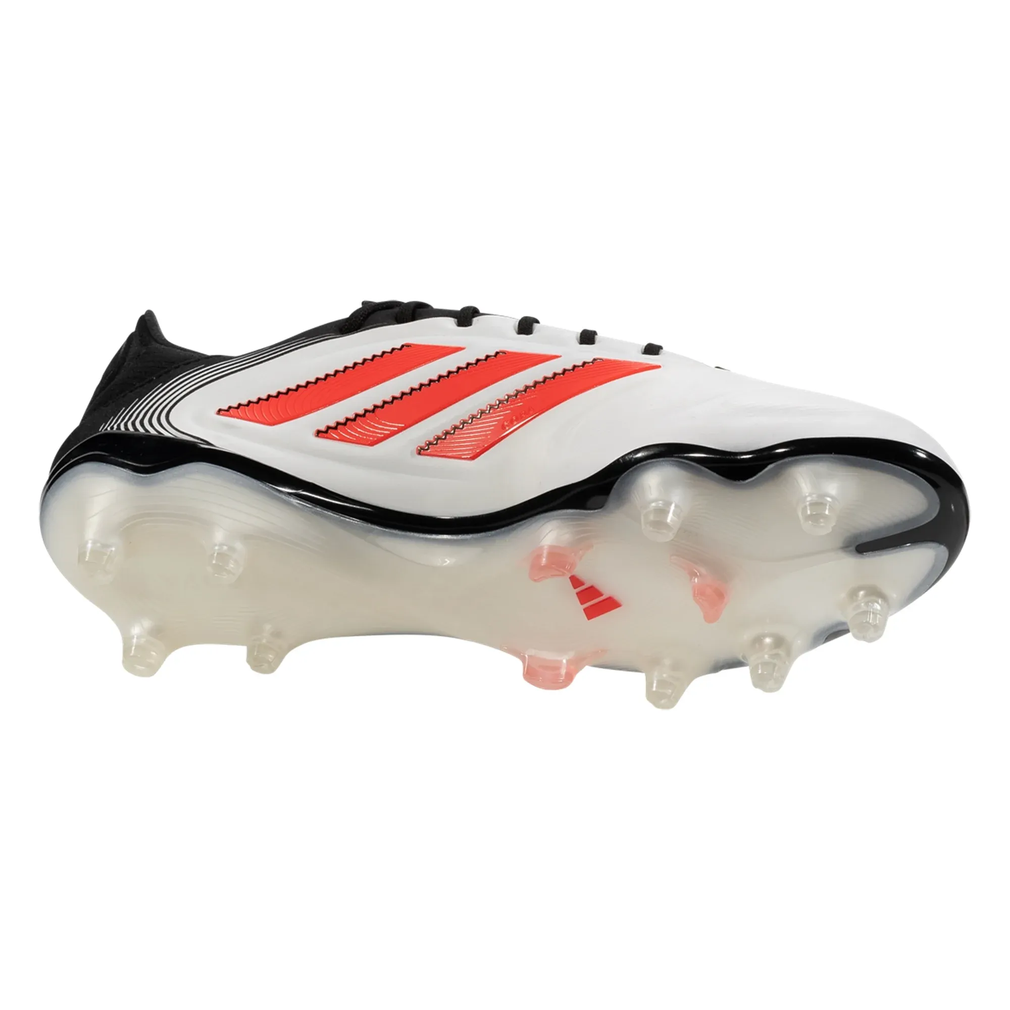 Smooth Motion adidas Copa Pure III Elite FG Soccer Cleats (White/Lucid Red/Black)