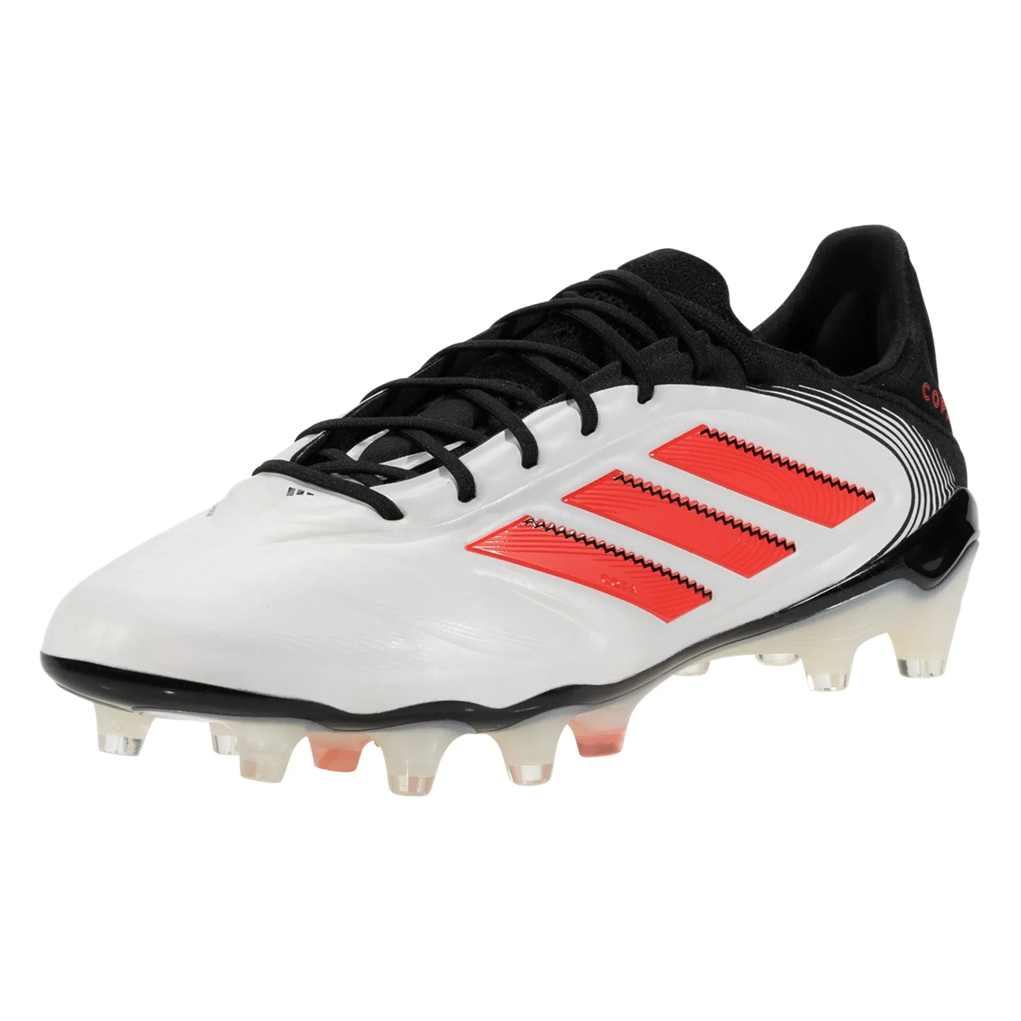 adidas Copa Pure III Elite FG Soccer Cleats (White/Lucid Red/Black) Park Games sprint speed