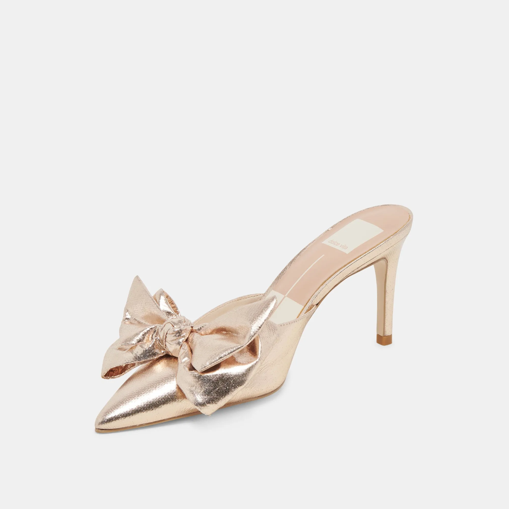Stable base KAYLI HEELS PLATINUM SATIN