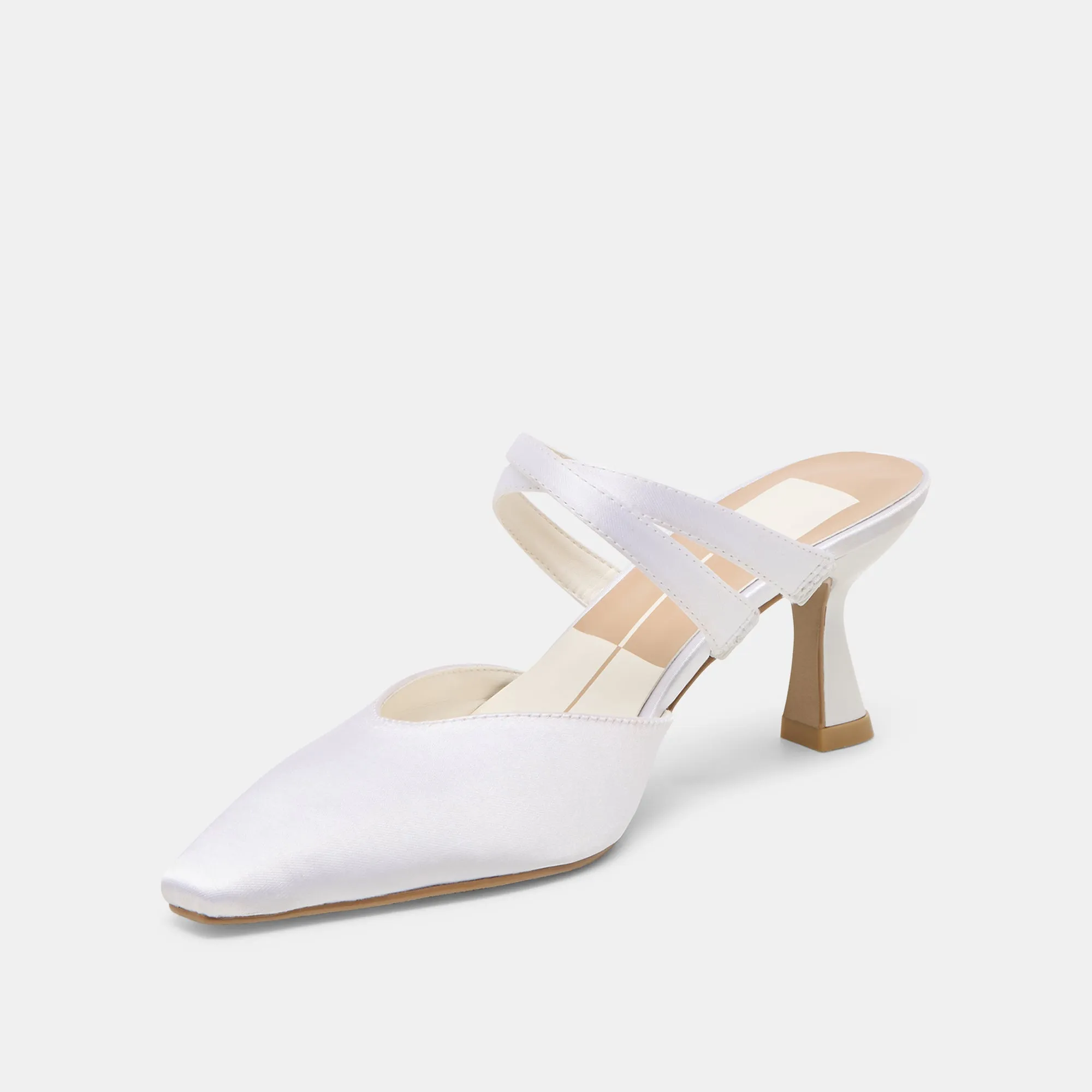 Freeze Proof LINORE HEELS TRUE WHITE SATIN